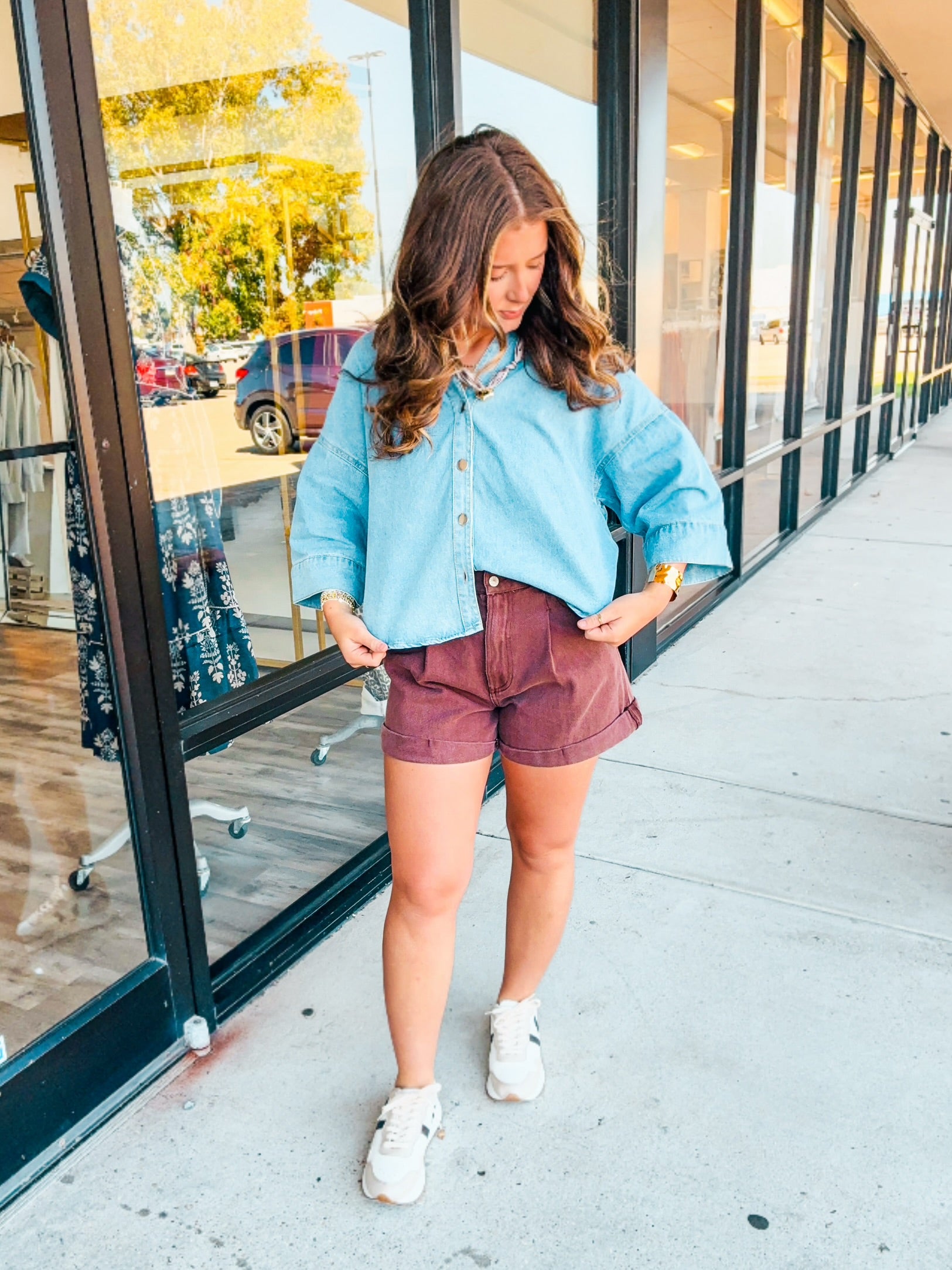 HARPER DENIM TOP