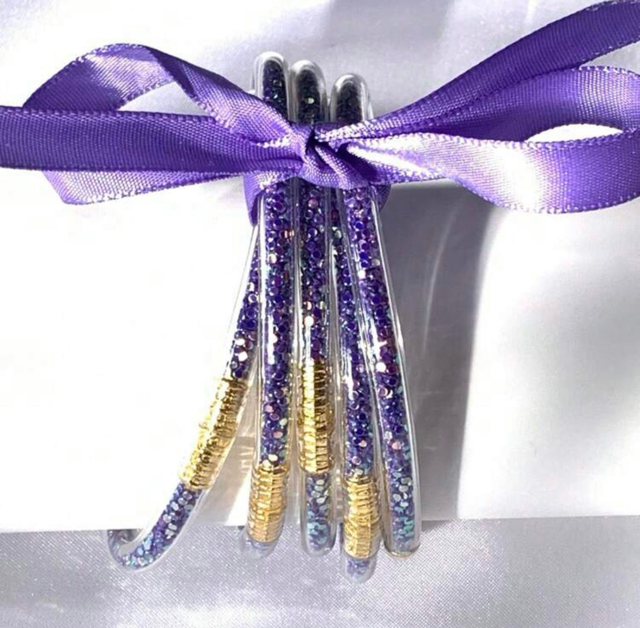 TRANSPARENT GLITTER BRACELETS