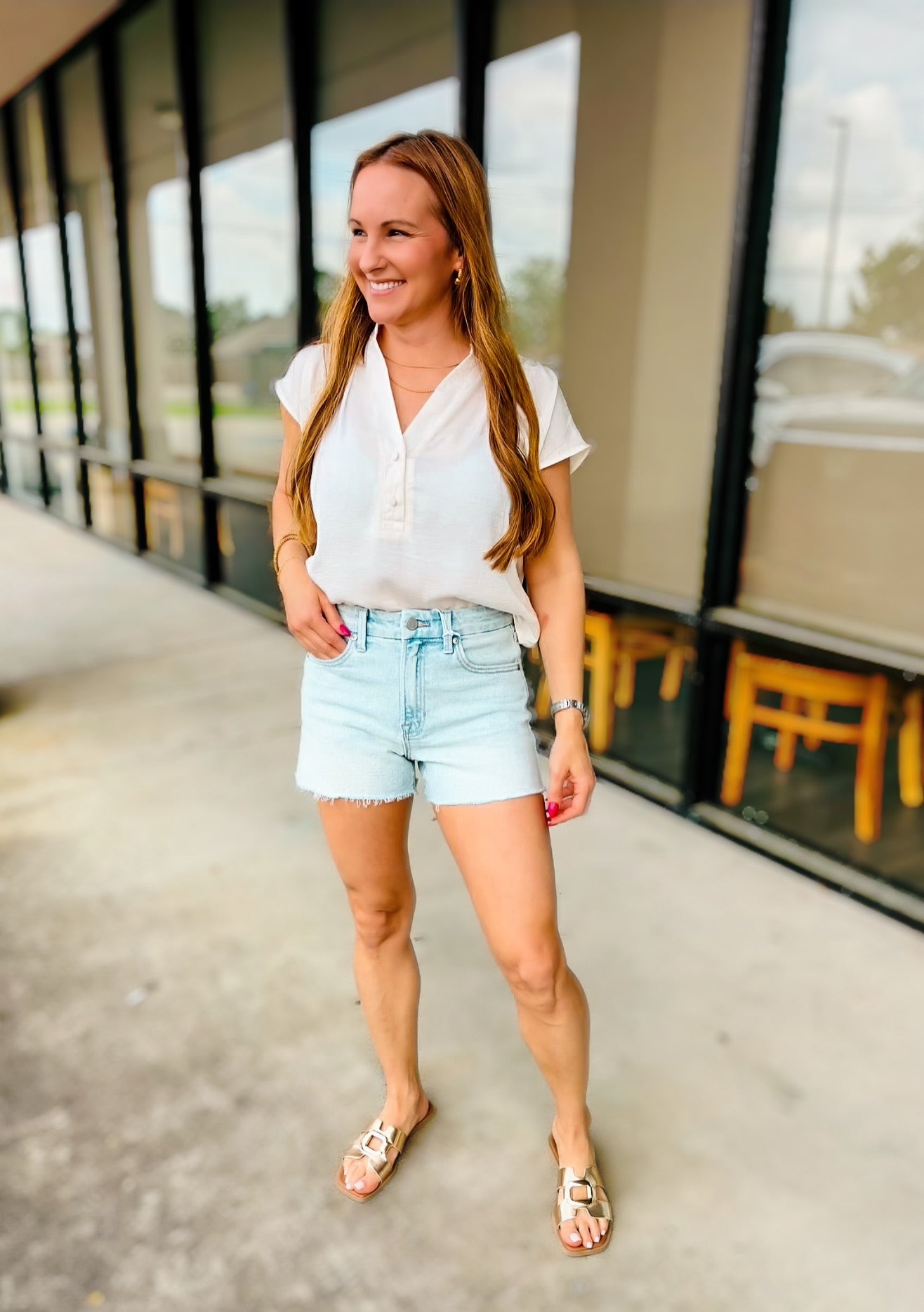 SUNNY DAYS DENIM SHORTS