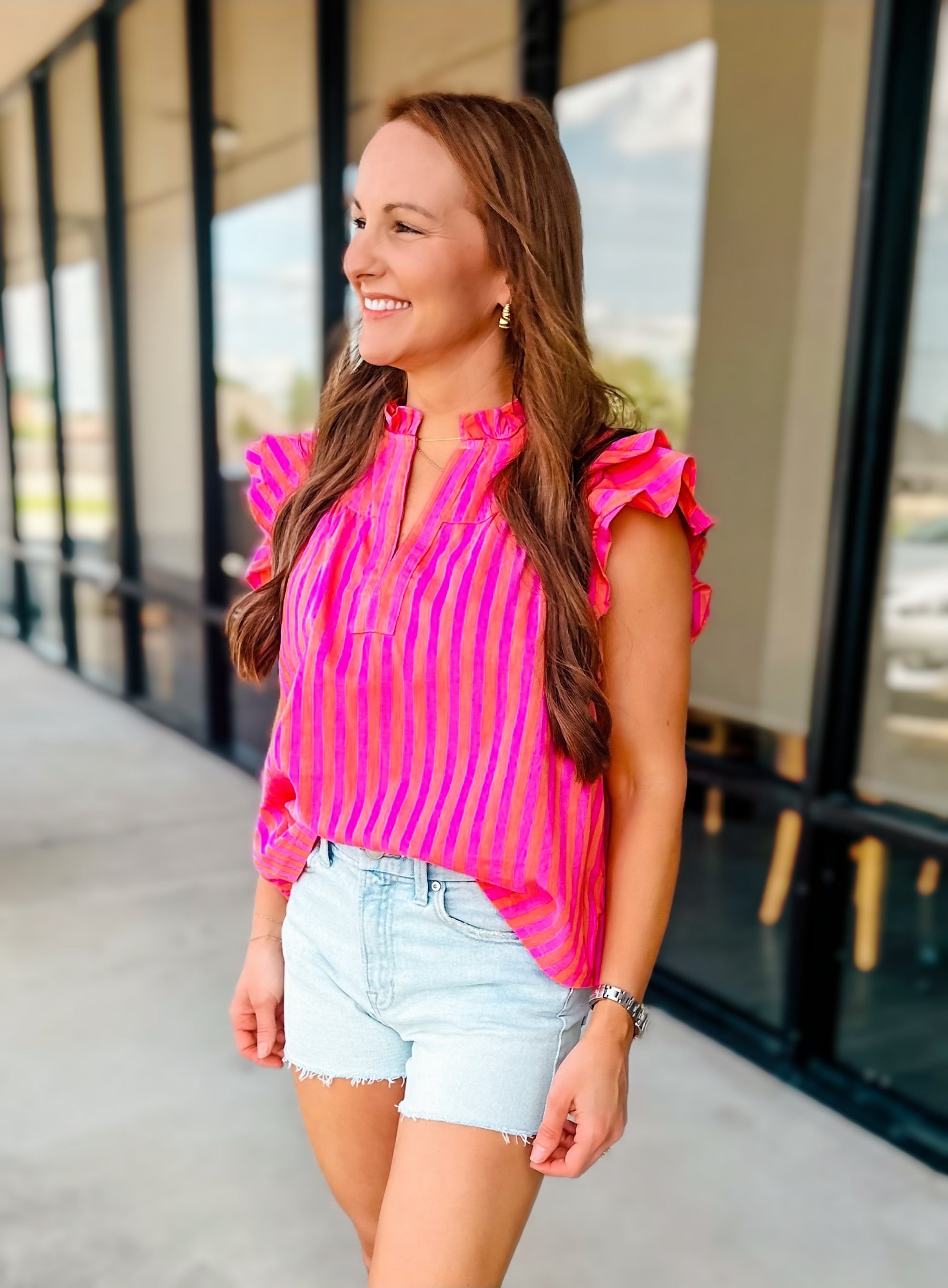 SUNSET STRIPE TOP