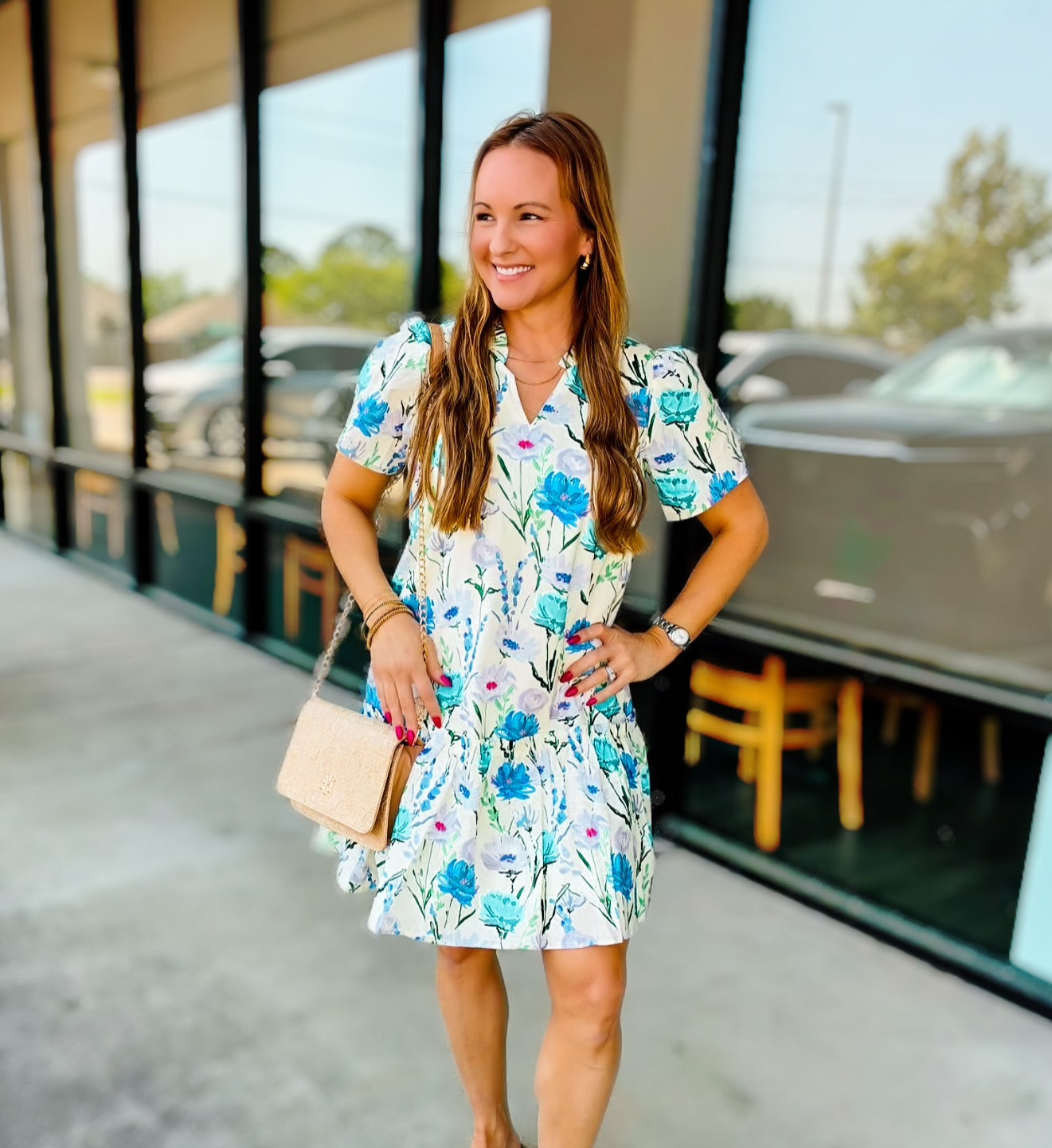 SWEET FLORALS MINI DRESS