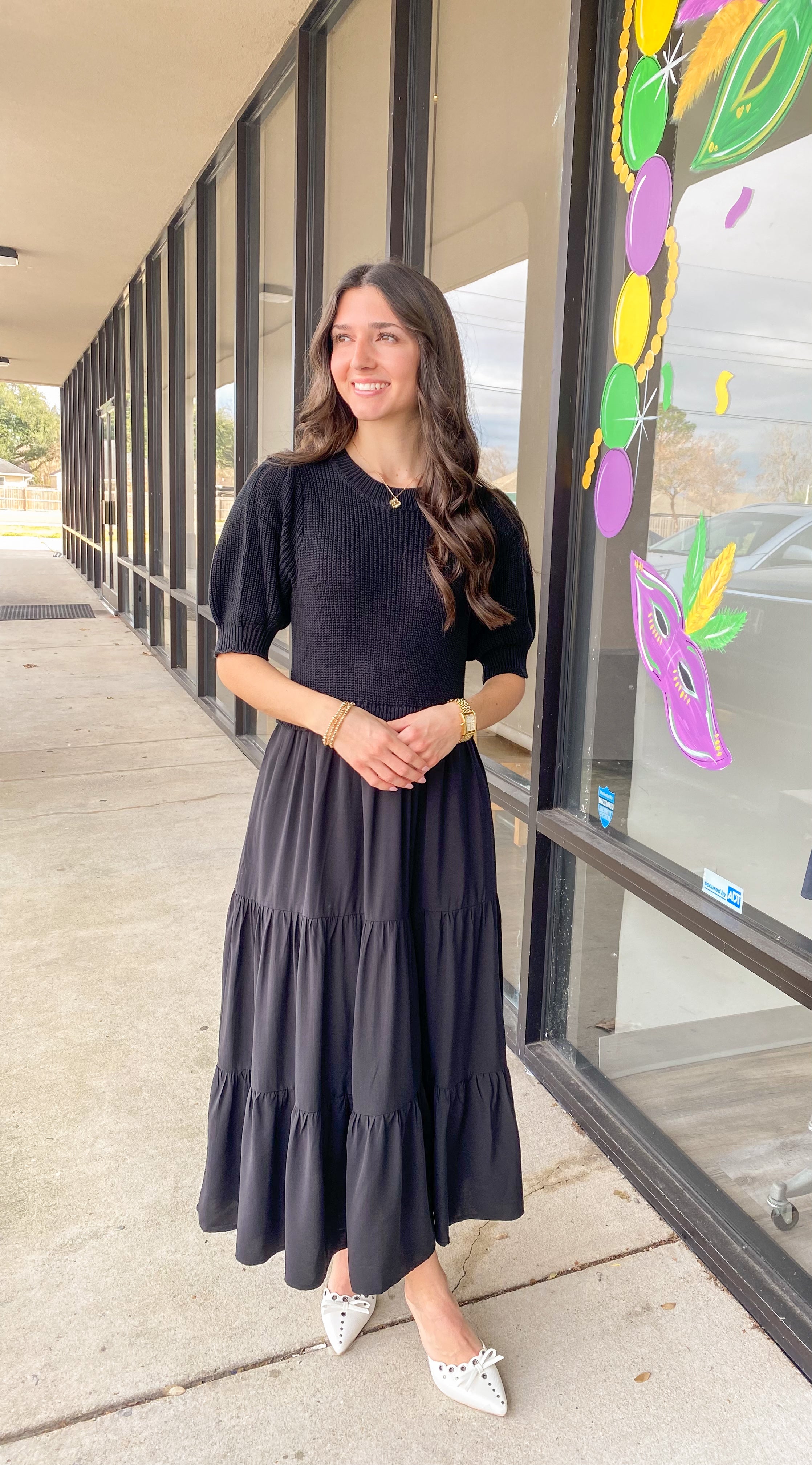 MIXED MEDIA MAXI DRESS 852S
