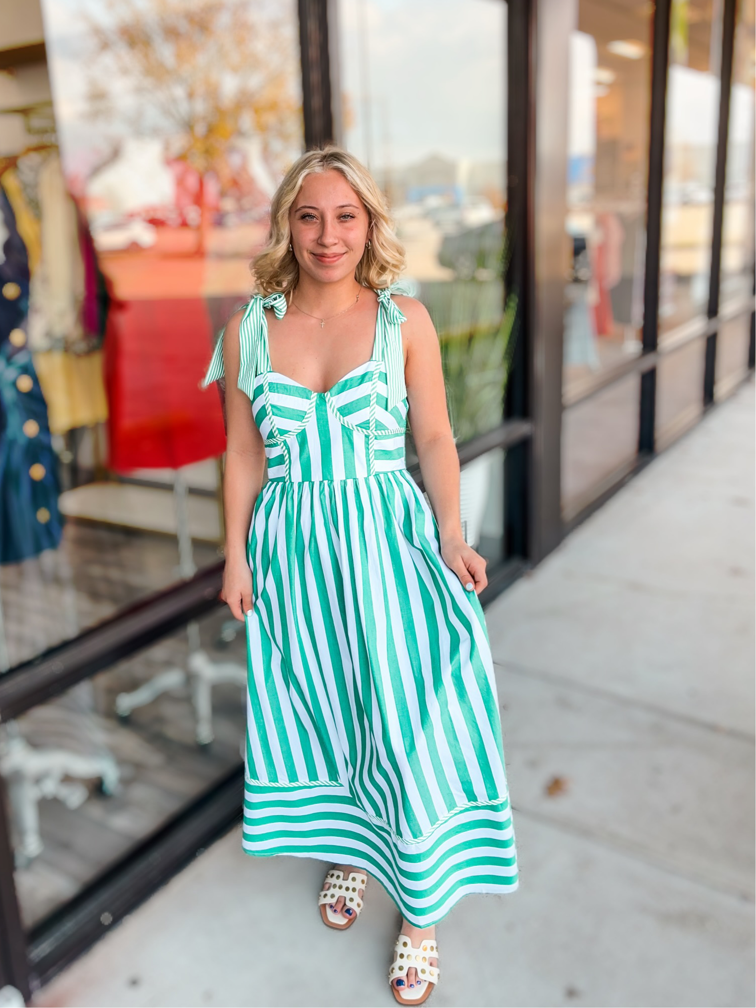 SPRINGBOUND STRIPE DRESS