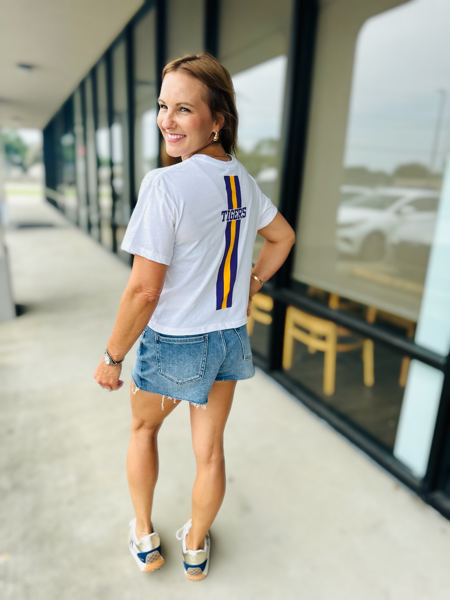 LSU VARSITY CROP TOP