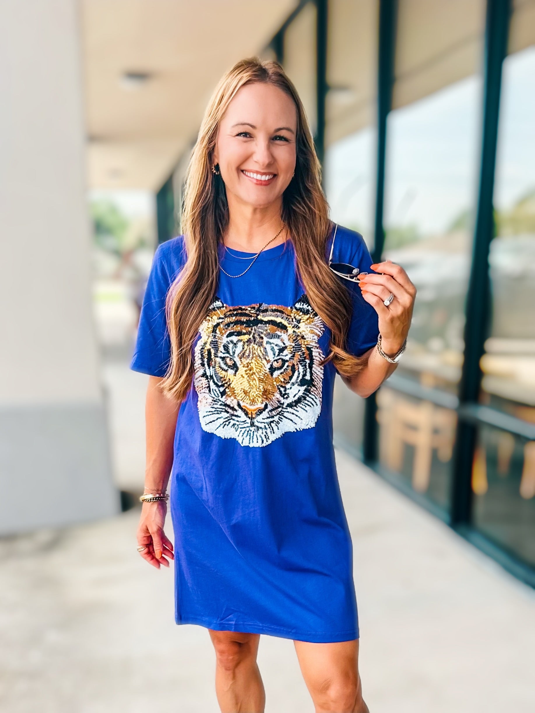 SEQUIN TIGER T-SHIRT DRESS
