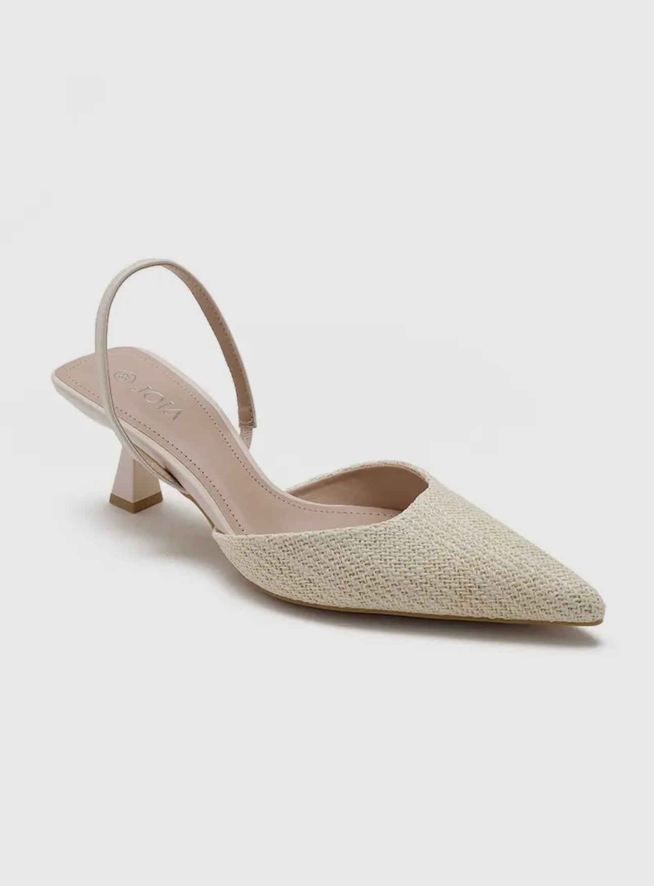 RAFFIA CLOSED TOE HEEL