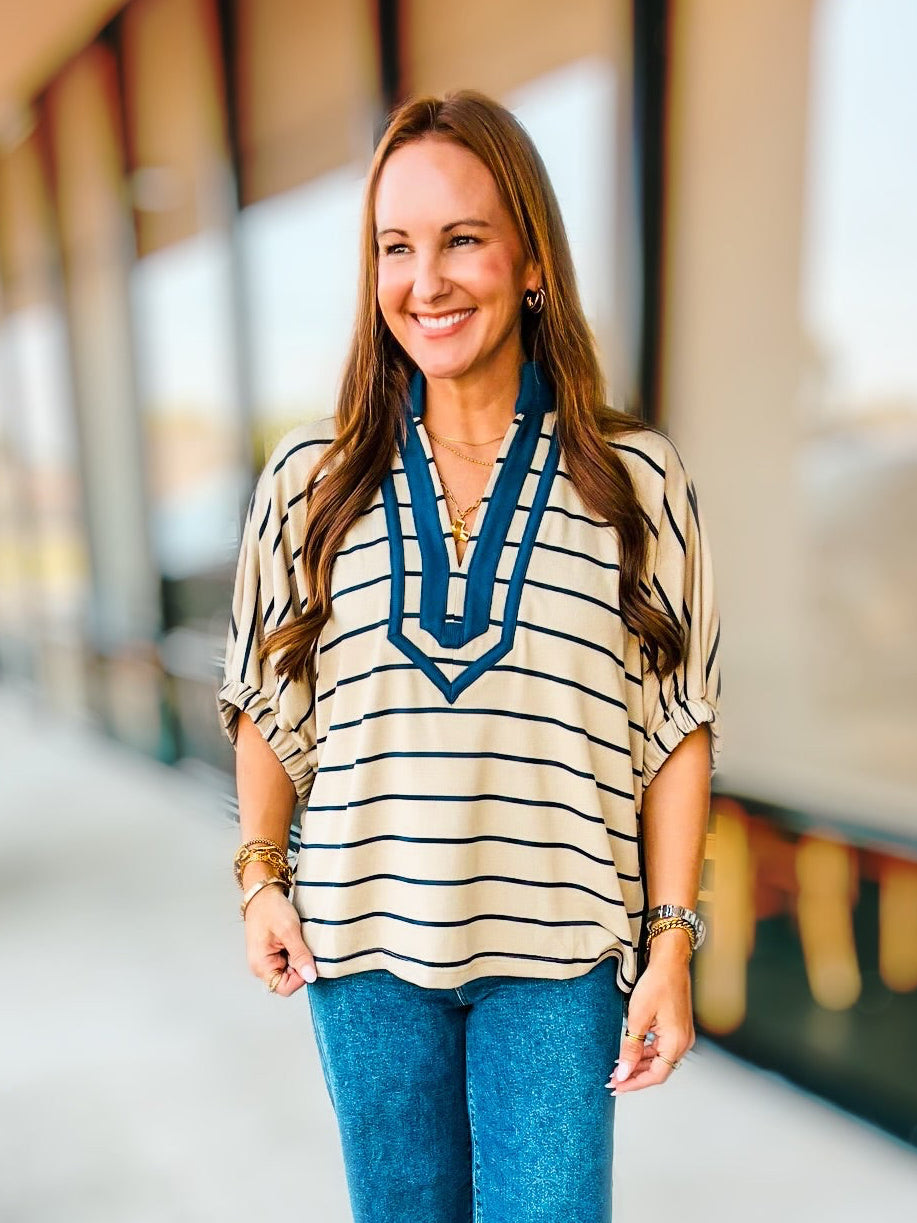 FIRESIDE STRIPE TOP