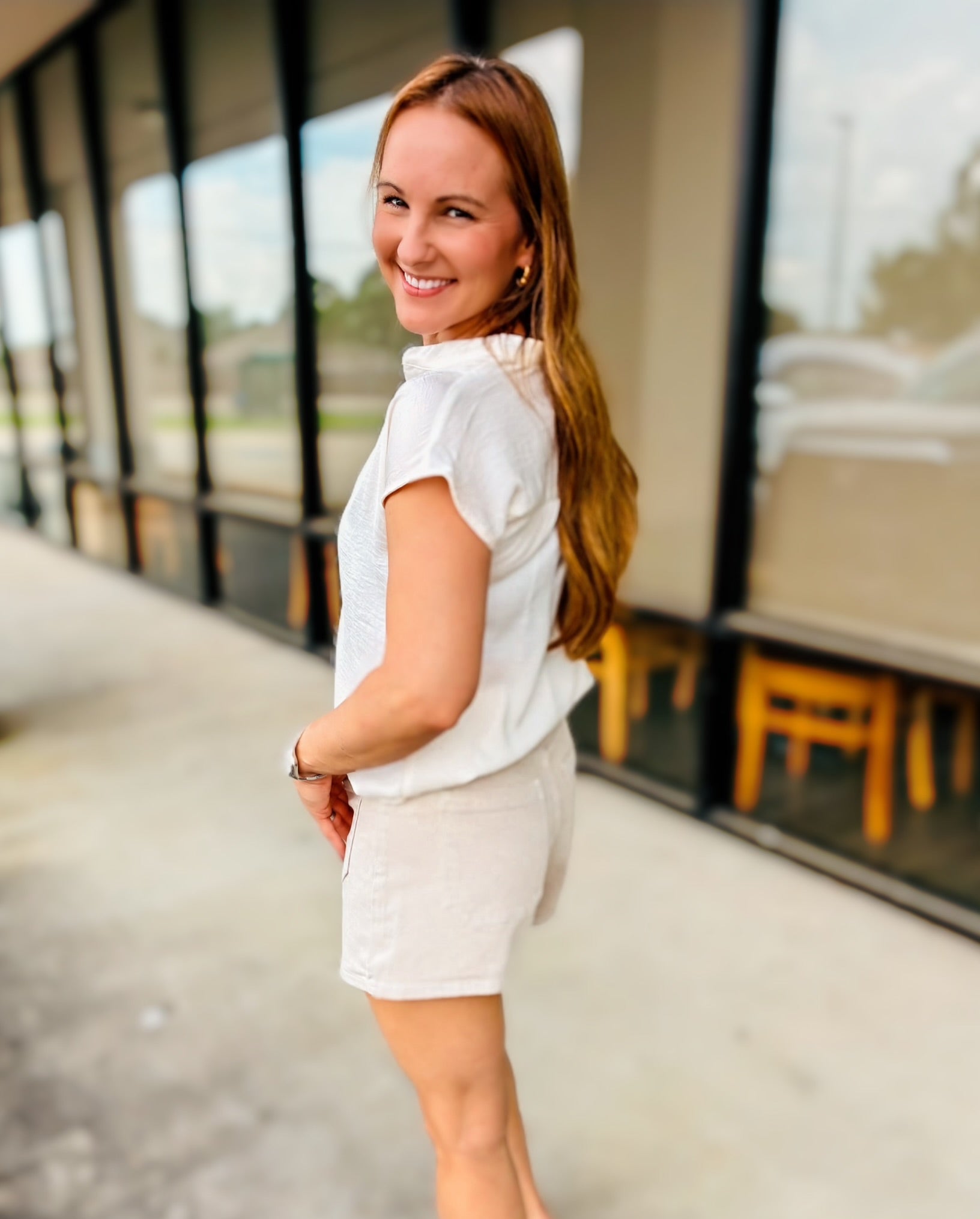 SEA SALT DENIM SHORTS