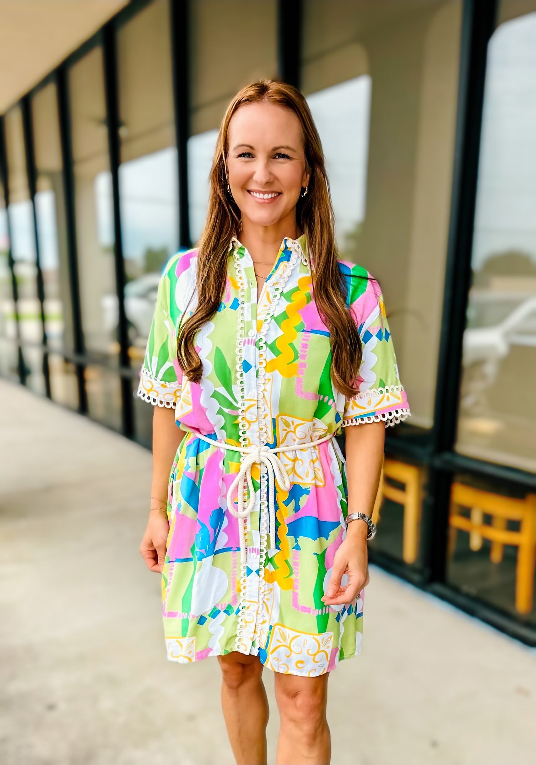 PLAYFUL ROPE BELT DRESS