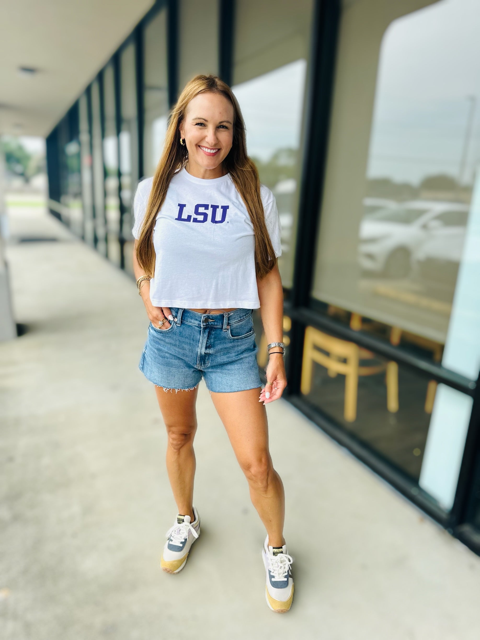 LSU VARSITY CROP TOP
