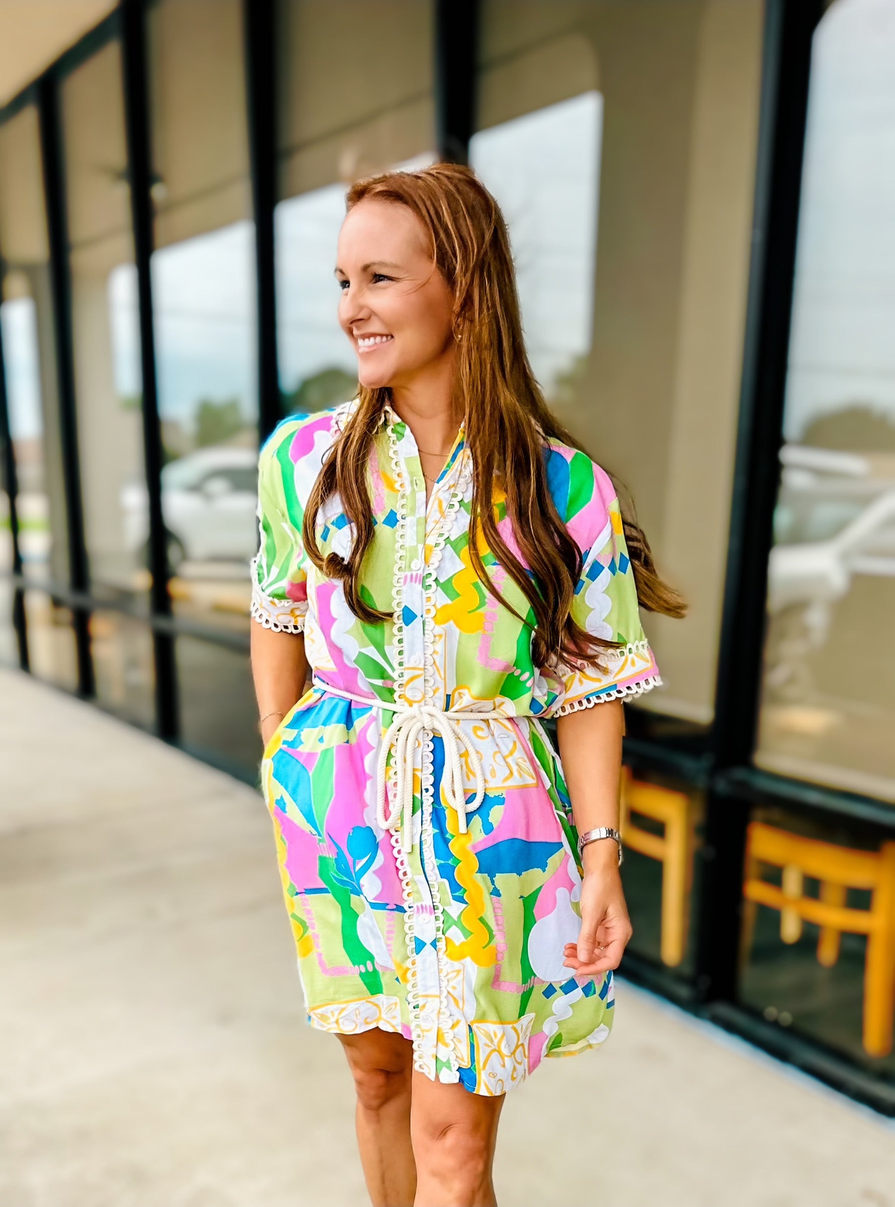 PLAYFUL ROPE BELT DRESS