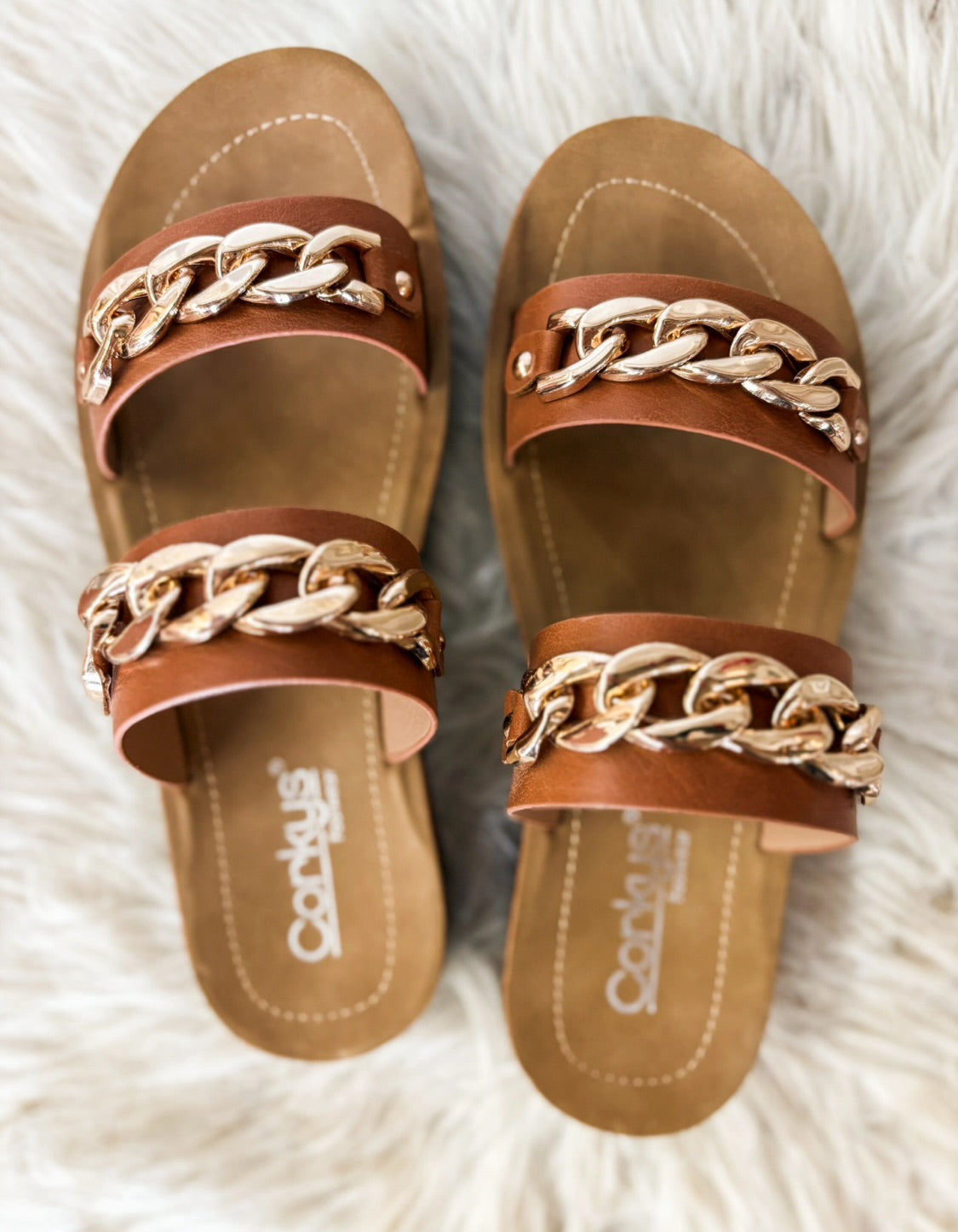 CHAINED TWO CHIC SANDALS