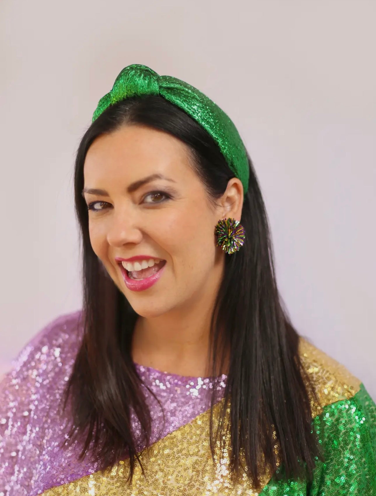 GREEN SHIMMER HEADBAND