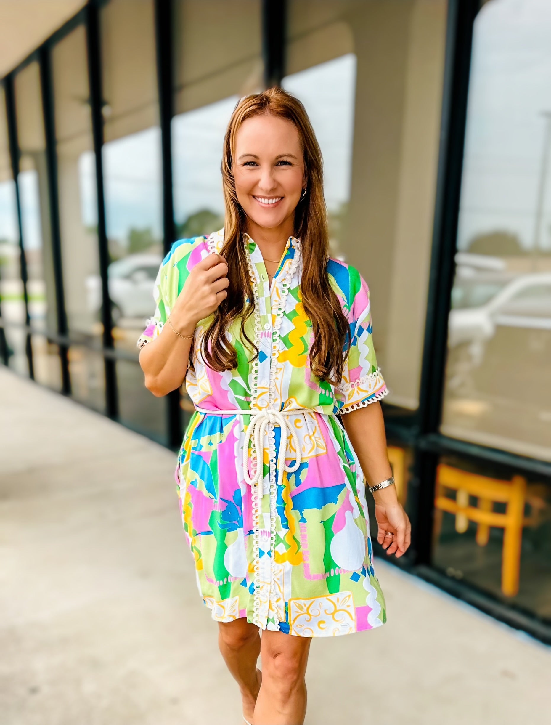 PLAYFUL ROPE BELT DRESS