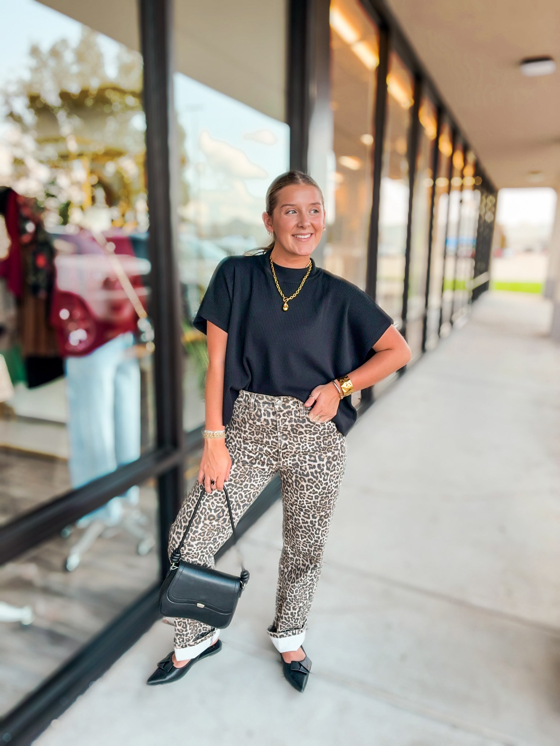 LEOPARD HIGH RISE JEAN