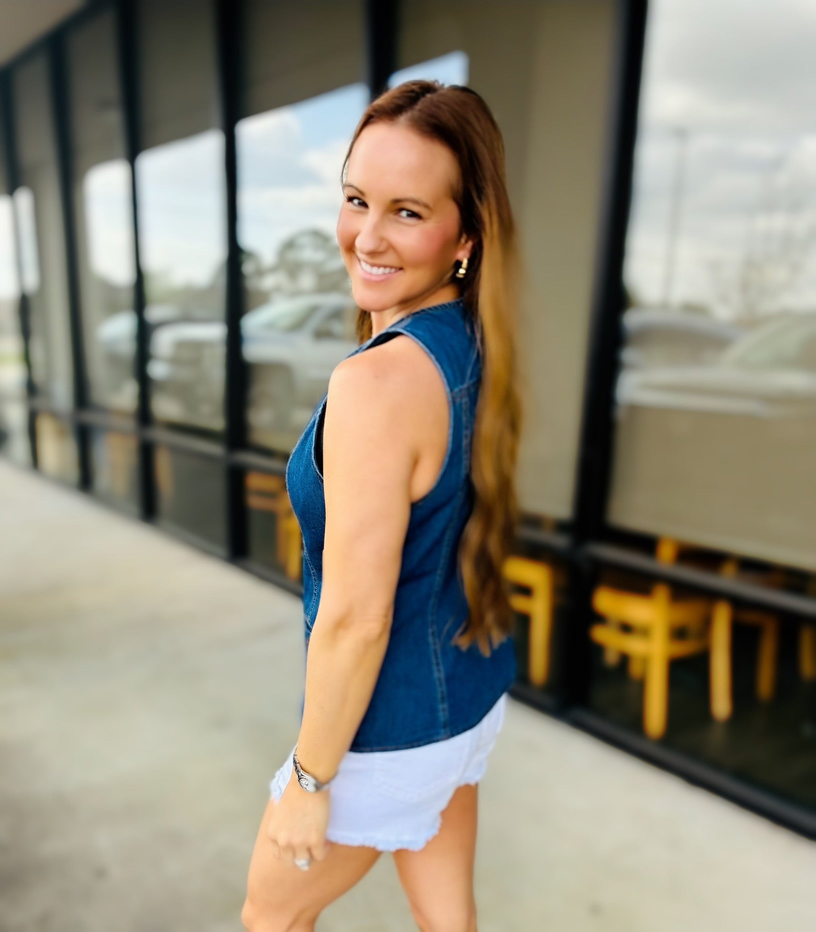 DENIM VEST TOP 0212