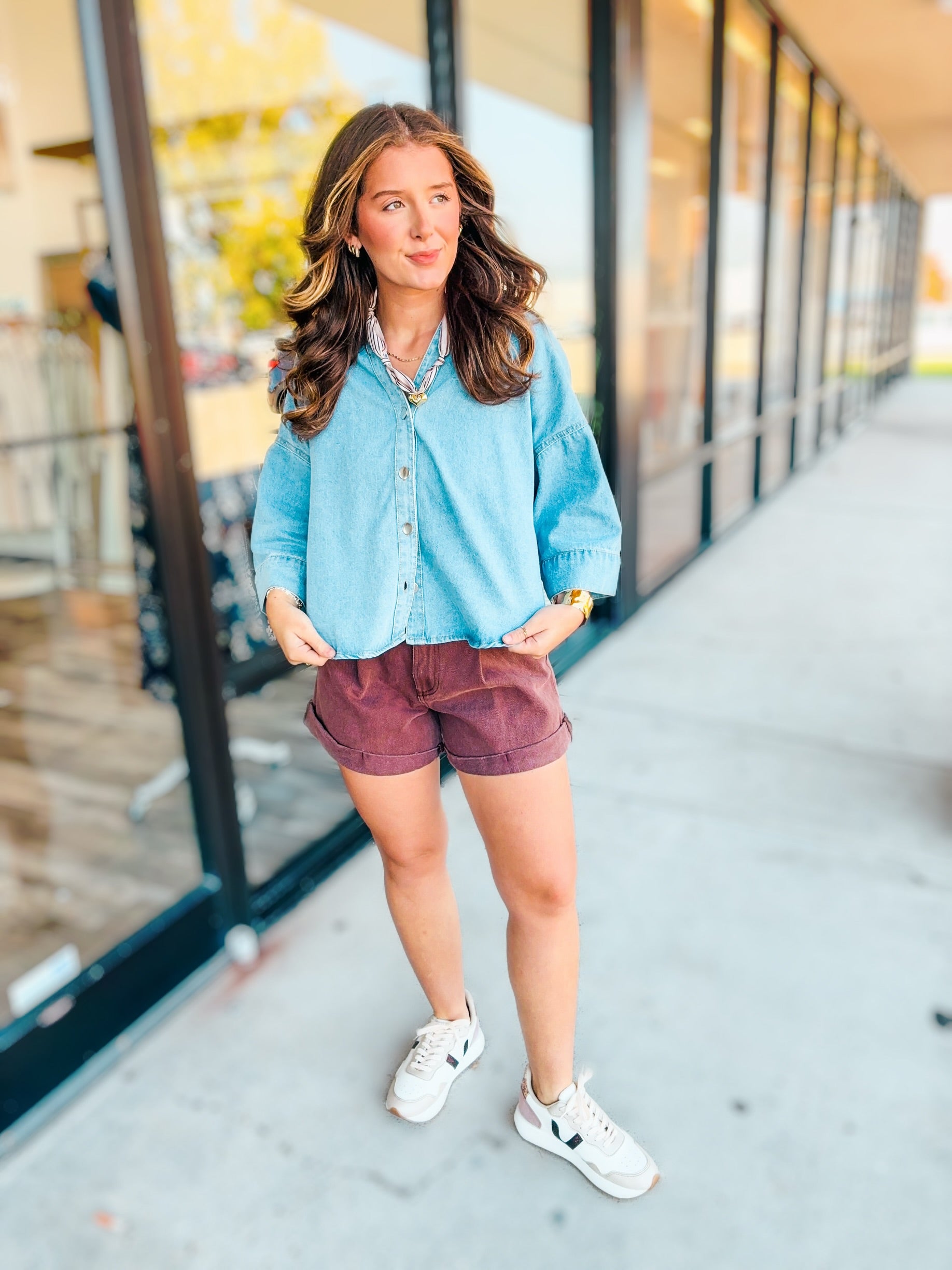 HARPER DENIM TOP