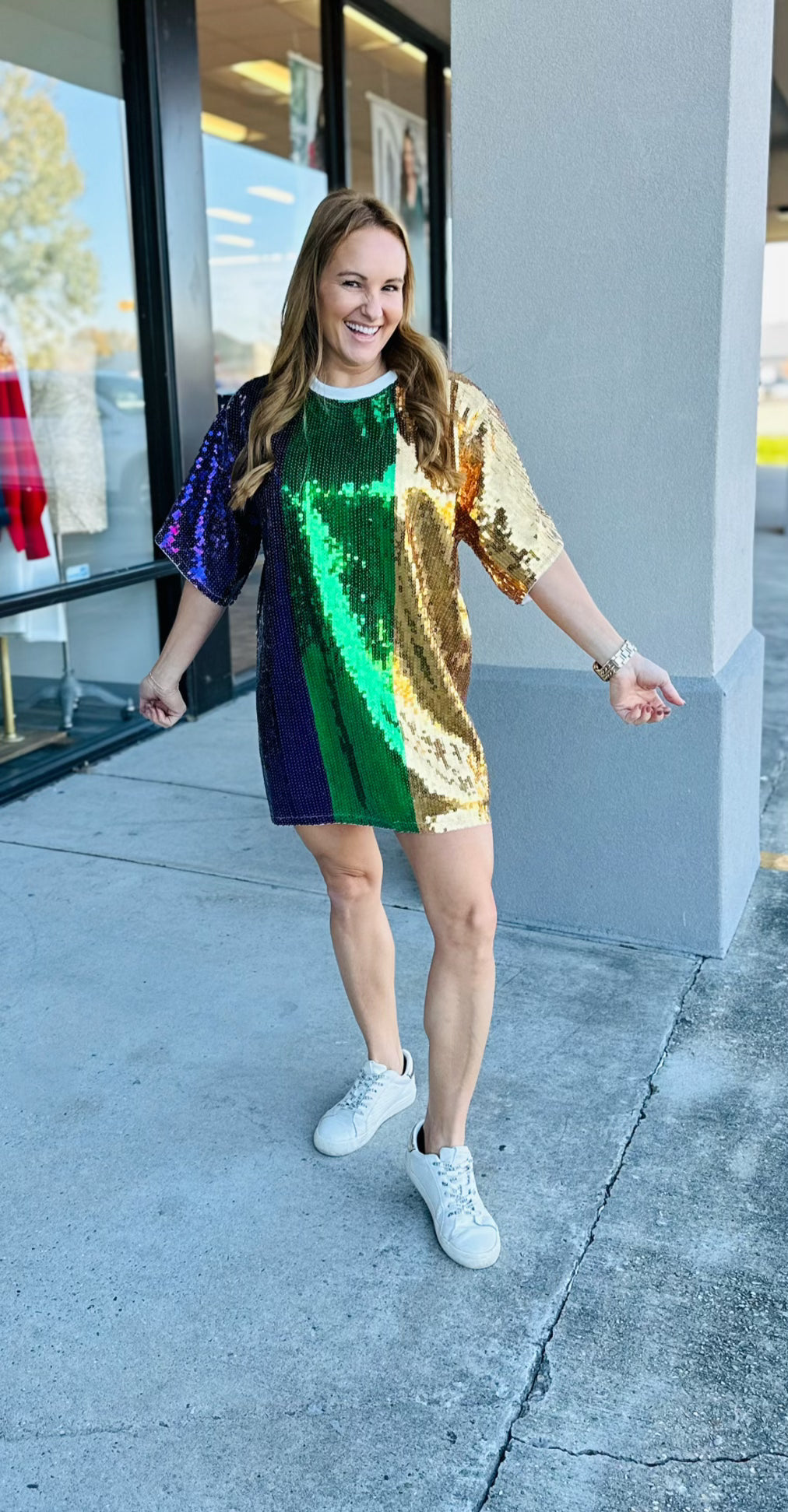 MARDI GRAS SEQUIN TUNIC 3564