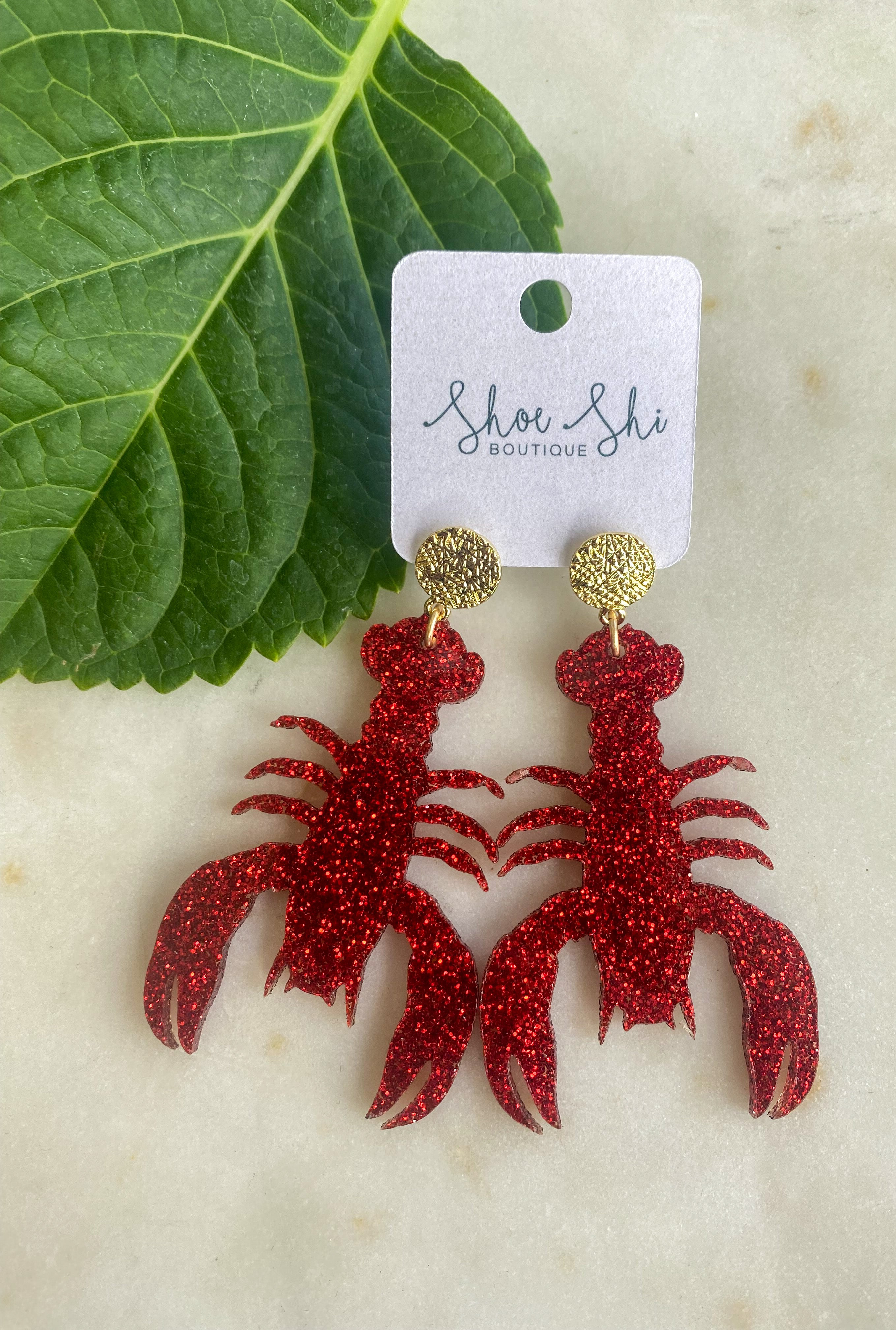 TS GLITTER CRAWFISH EARRING