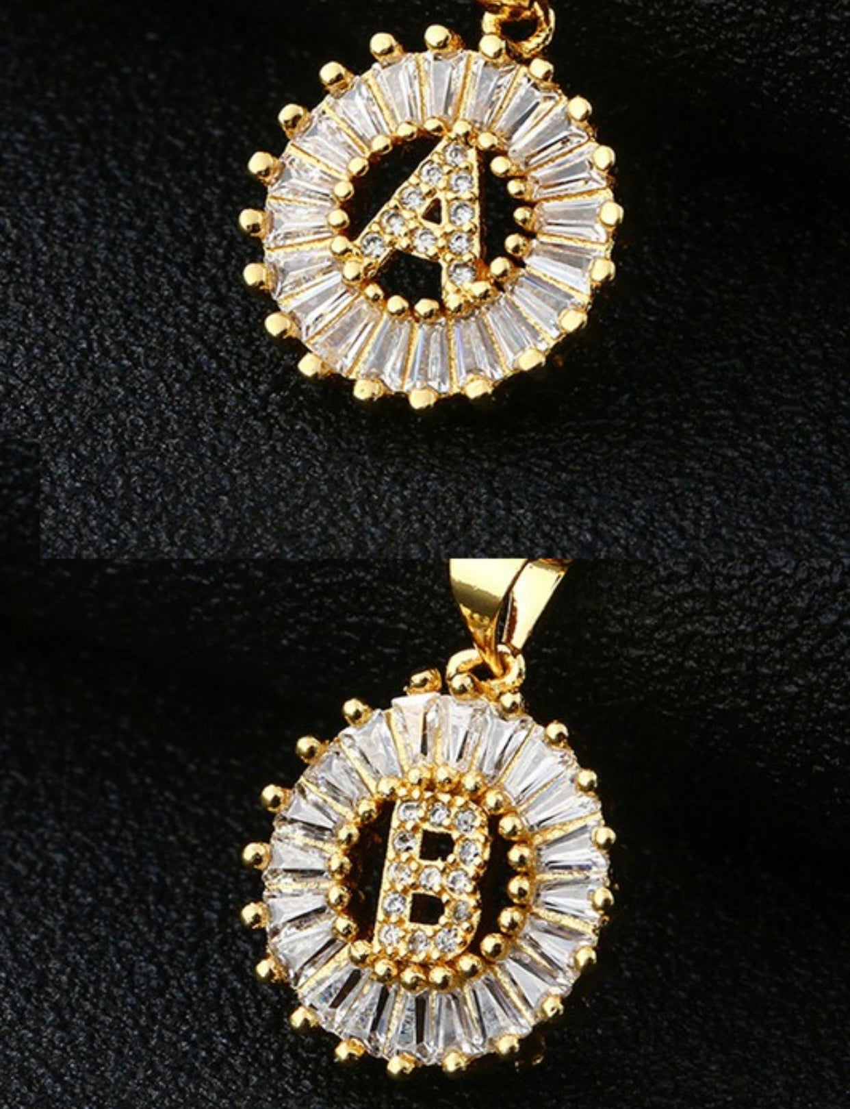 INITIAL SUN PENDANT NECKLACE