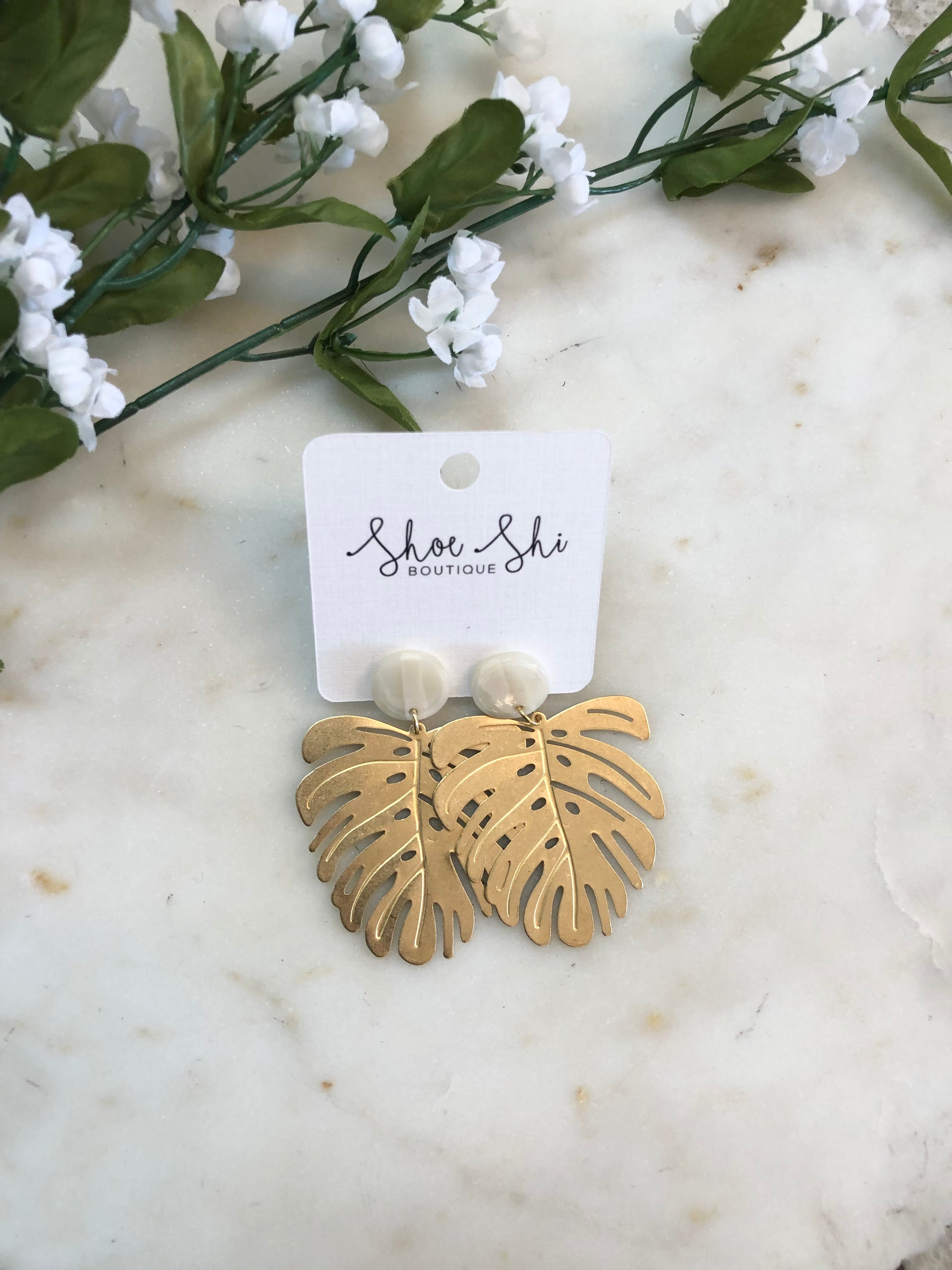 BELIZE LEAF DANGLE S&S