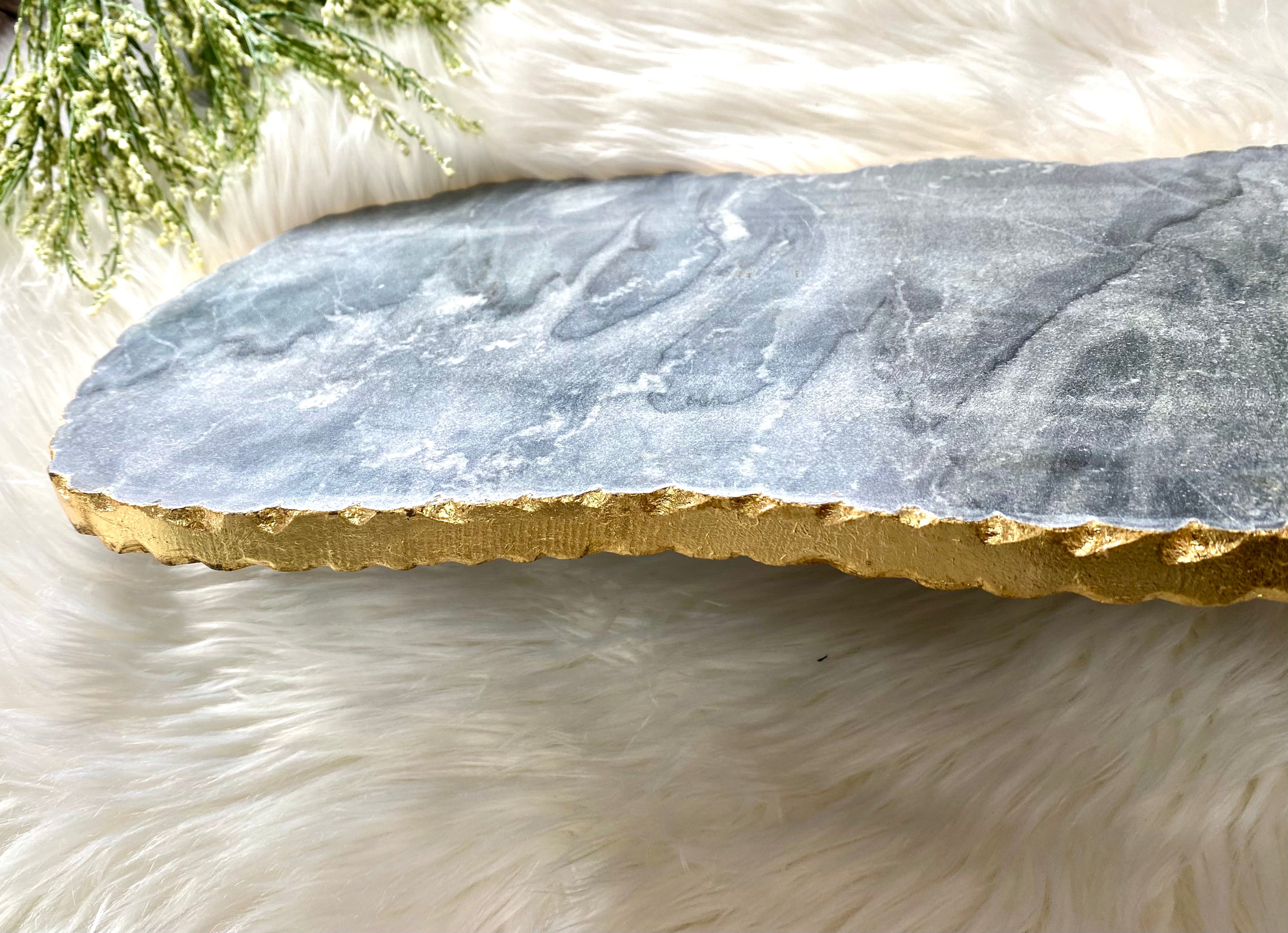 RS METZ MARBLE SERVING BOARD