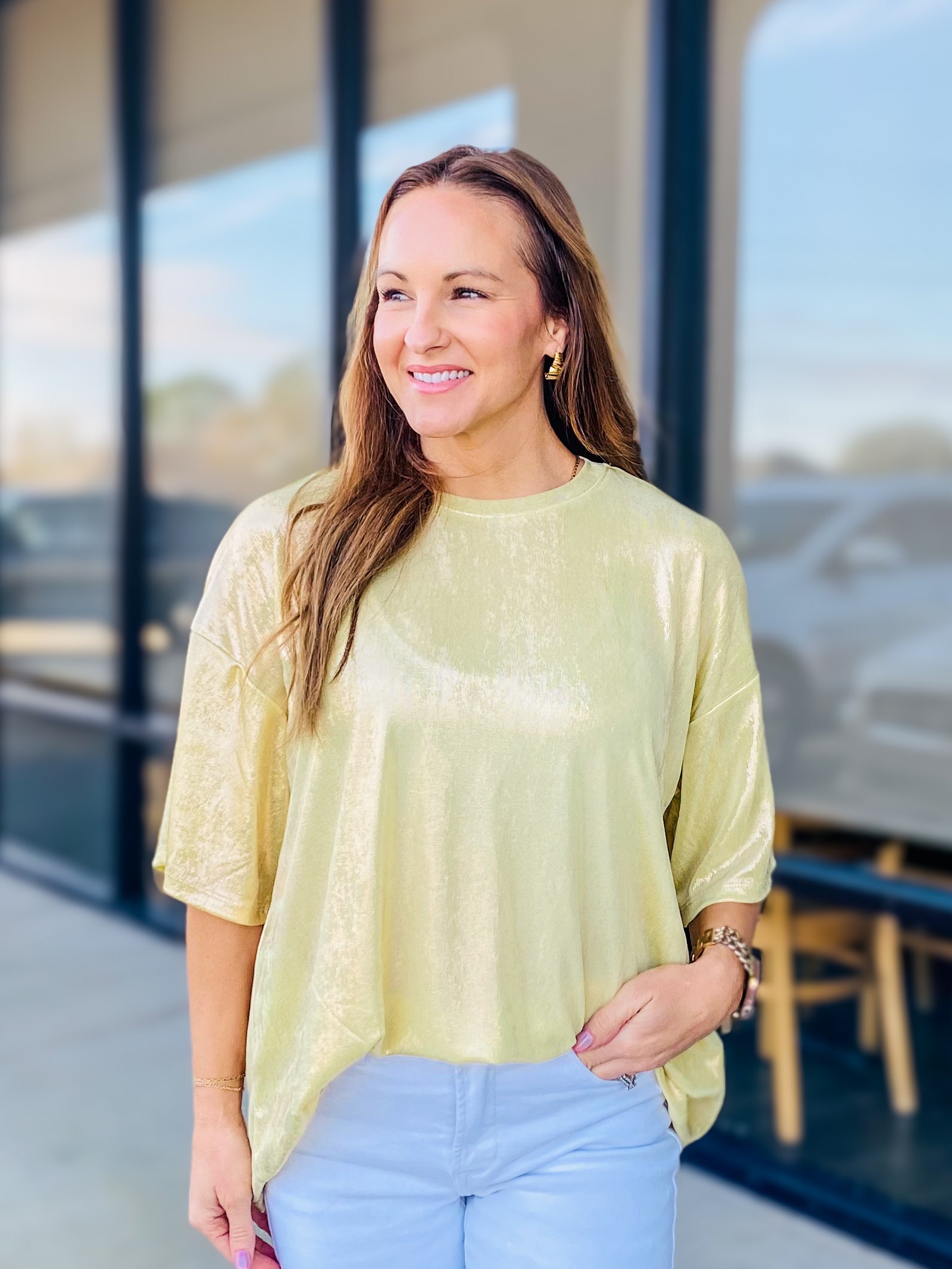 METALLIC GOLD TOP 2576