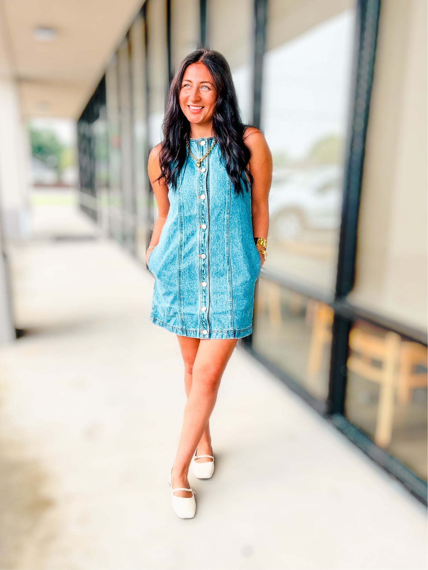 RIVERSIDE DENIM DRESS