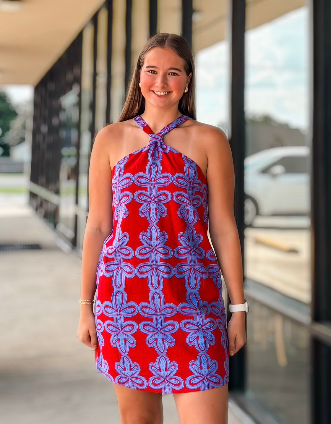 RORY FLORAL HALTER DRESS