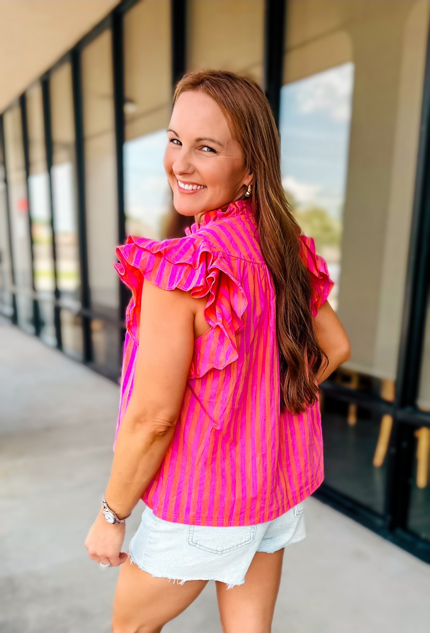 SUNSET STRIPE TOP