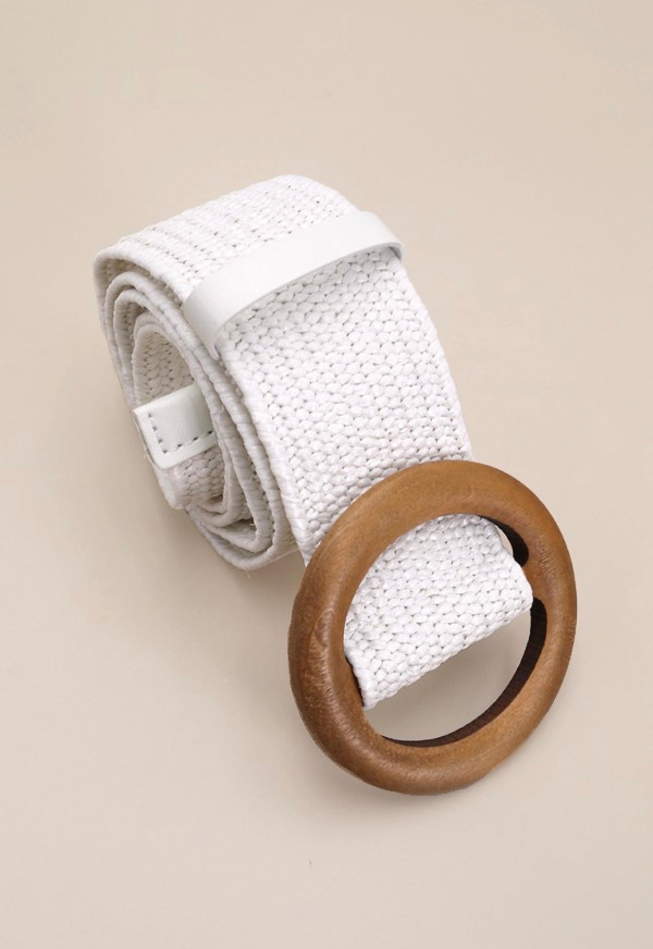 WOODEN BUCKLE STRETCH BELT