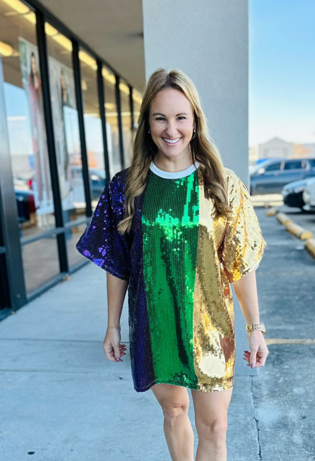 MARDI GRAS SEQUIN TUNIC 3564