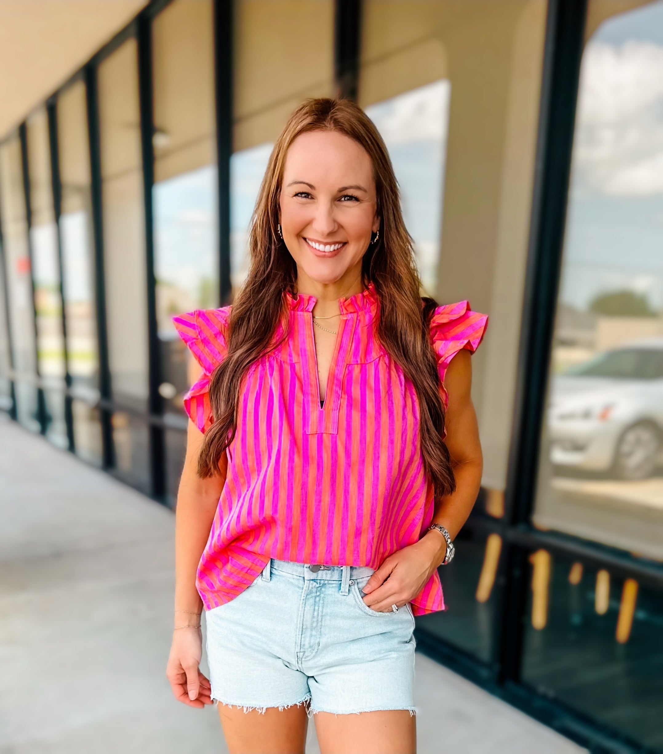 SUNSET STRIPE TOP