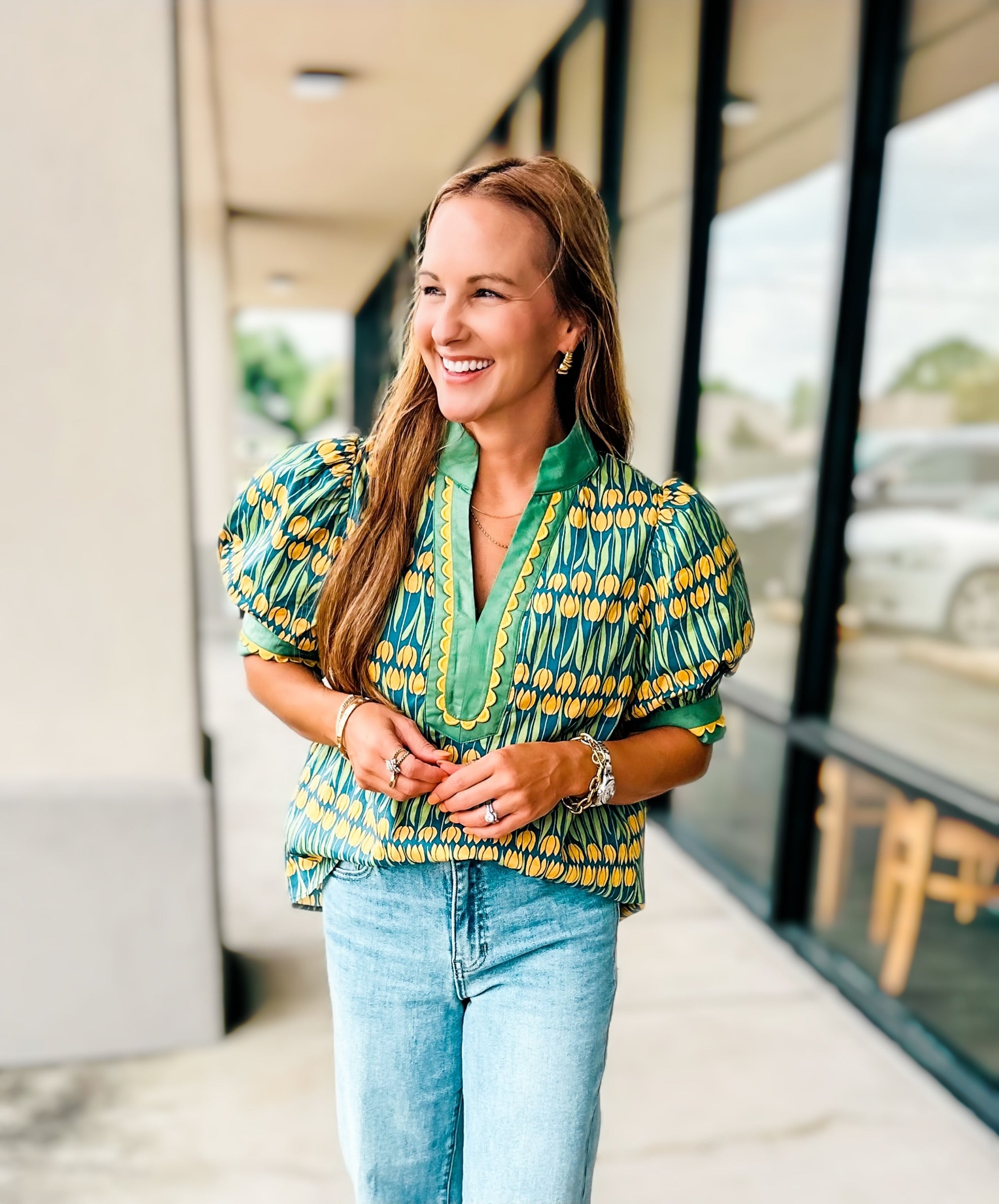 GOLDEN HOUR BLOOMS TOP