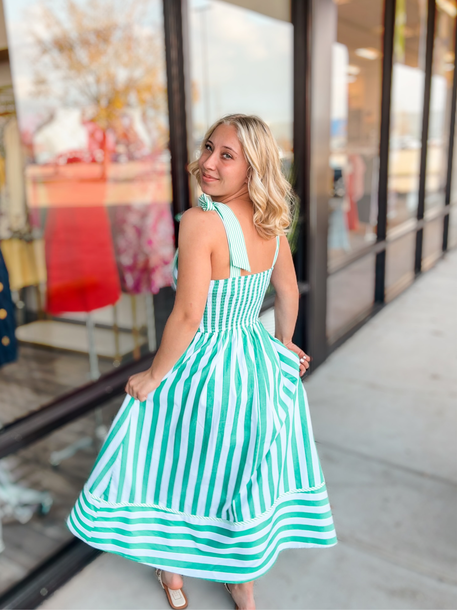 SPRINGBOUND STRIPE DRESS