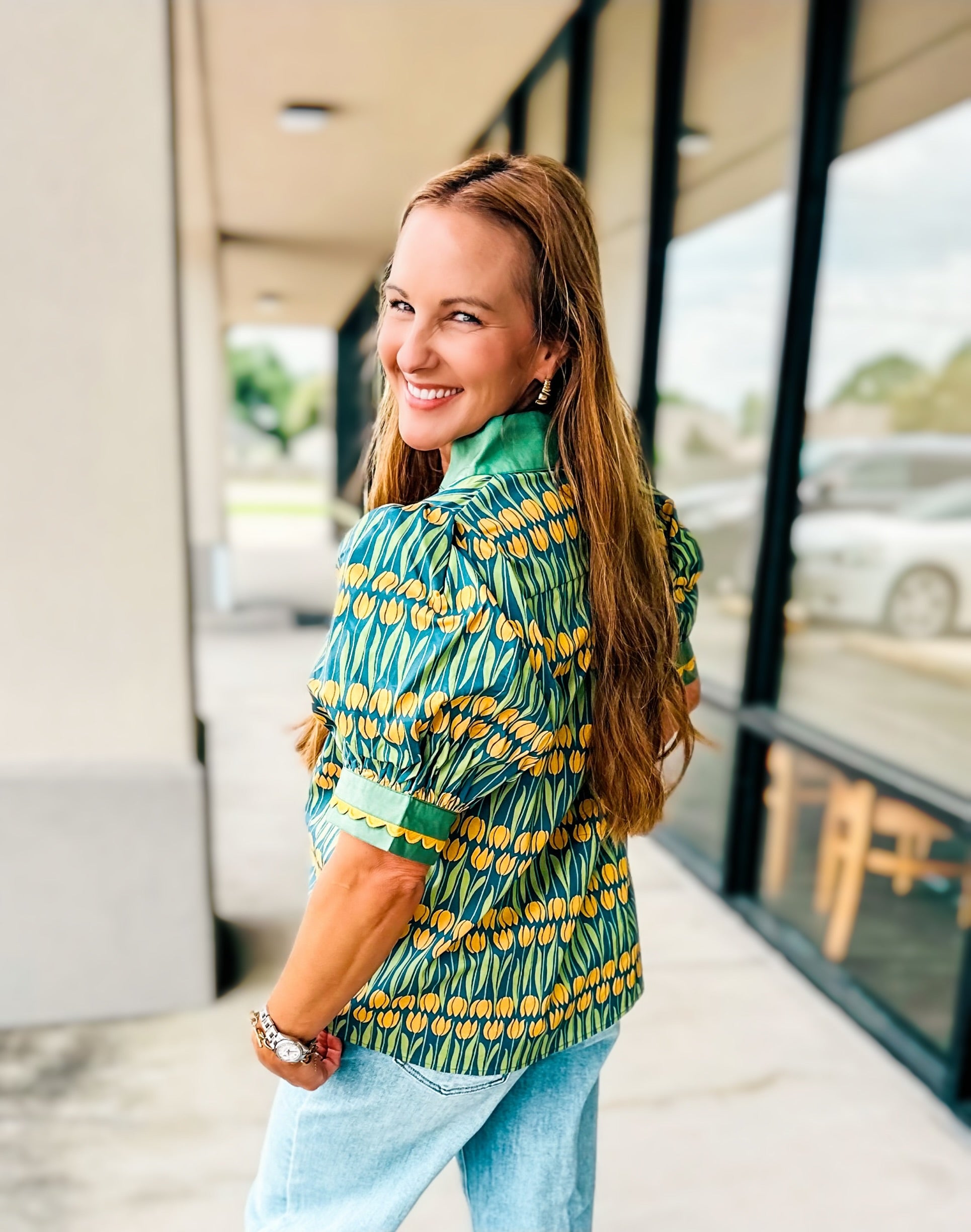 GOLDEN HOUR BLOOMS TOP