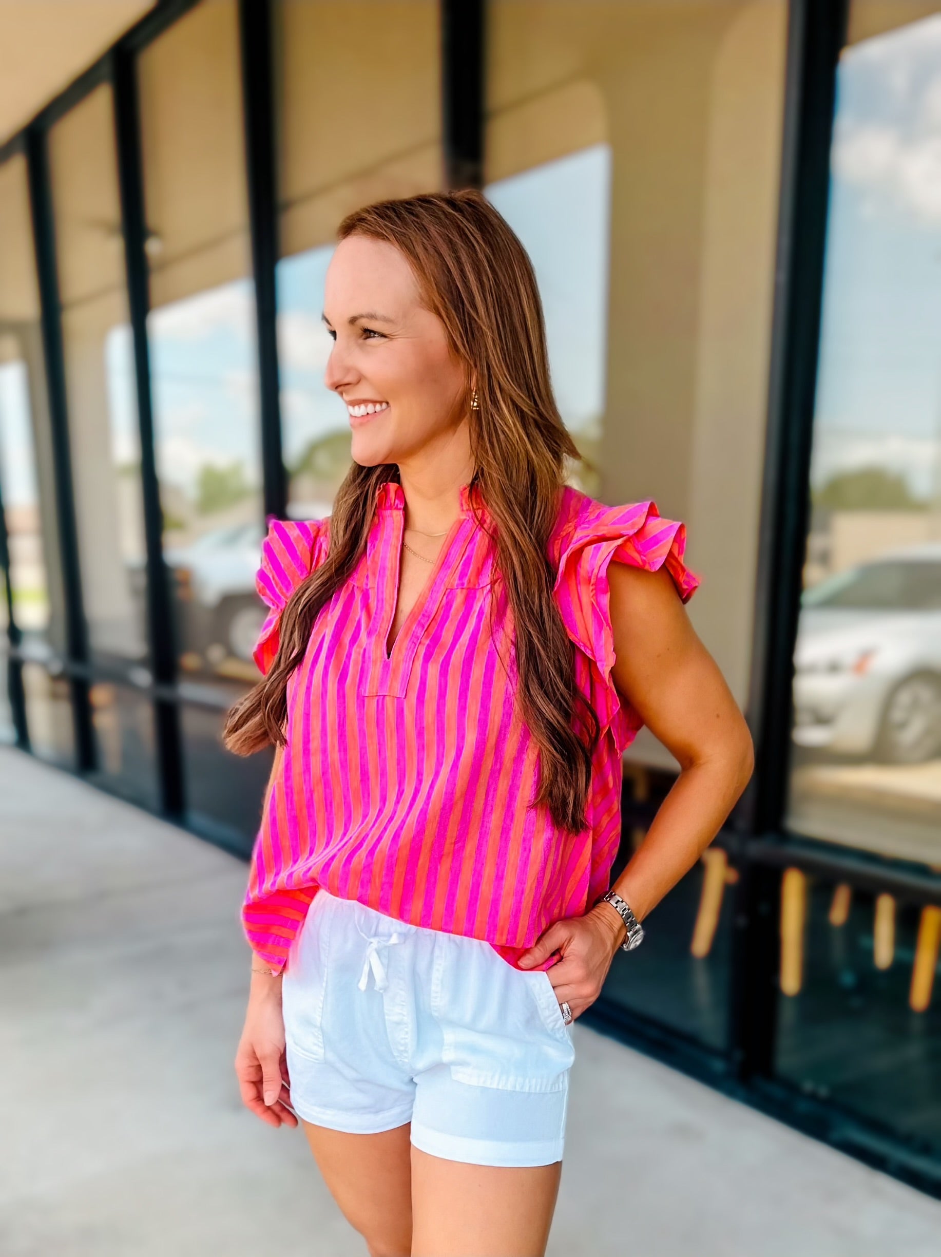 SUNSET STRIPE TOP