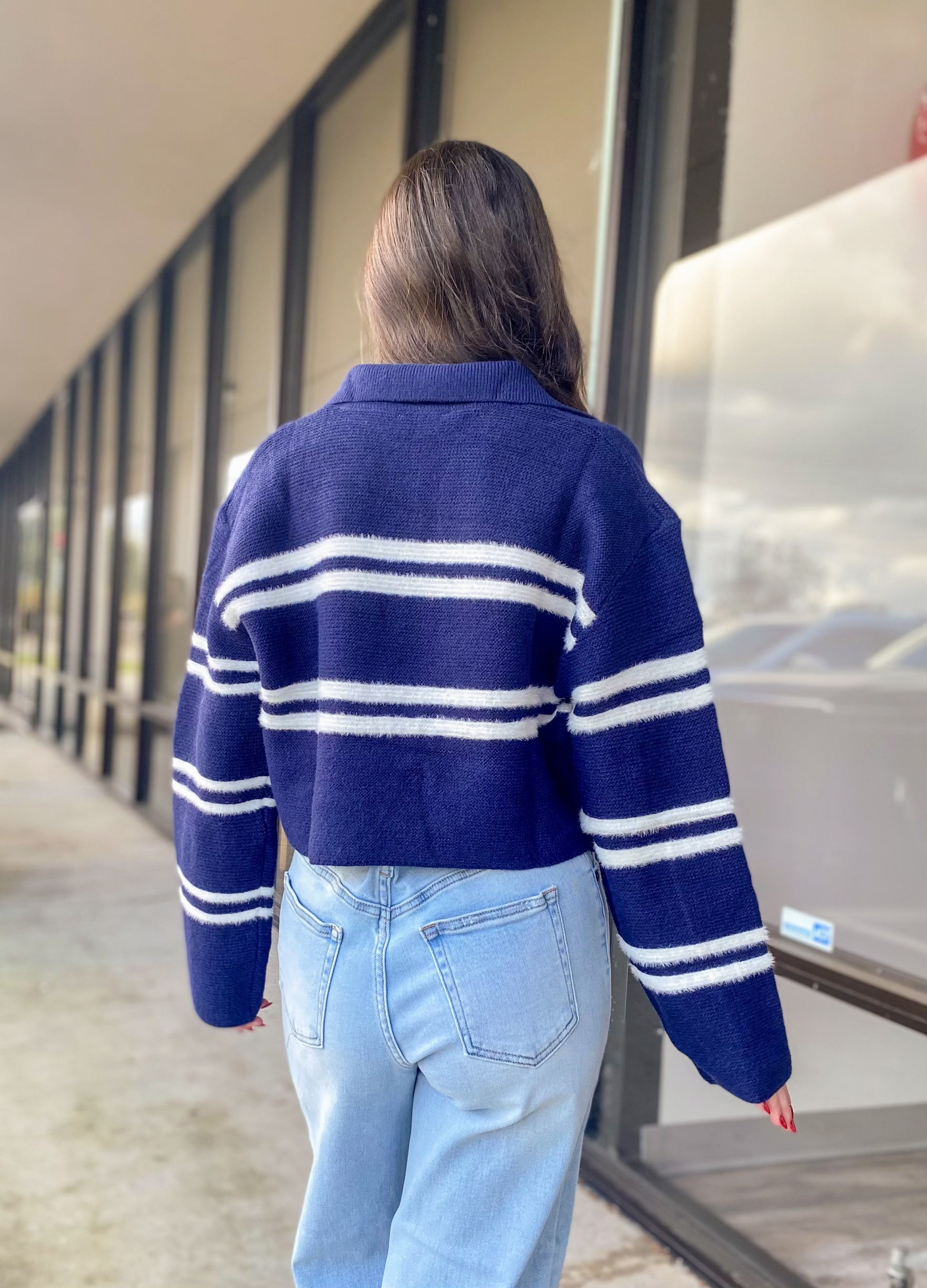 STRIPED SWEATER TOP 7393