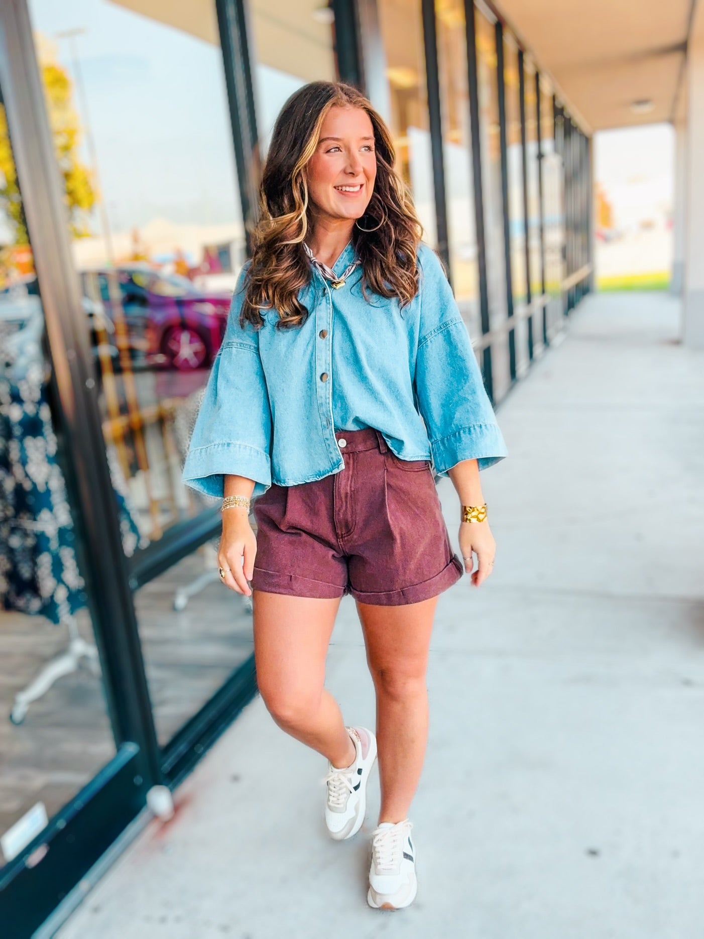 HARPER DENIM TOP