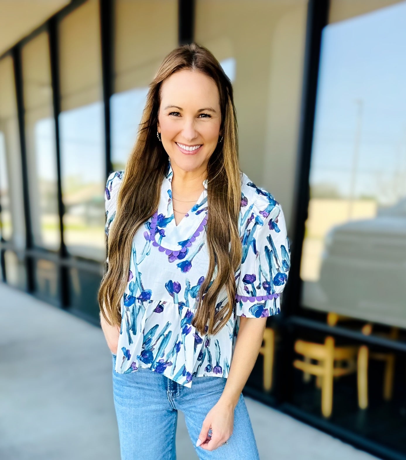 PURPLE PEPLUM TOP 826
