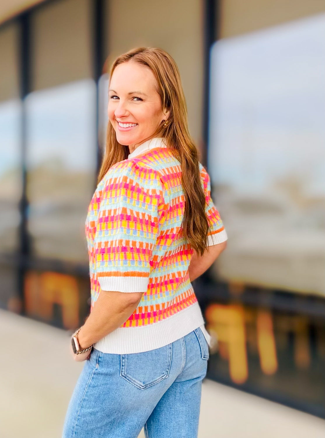 POP OF COLOR SWEATER TOP 2135