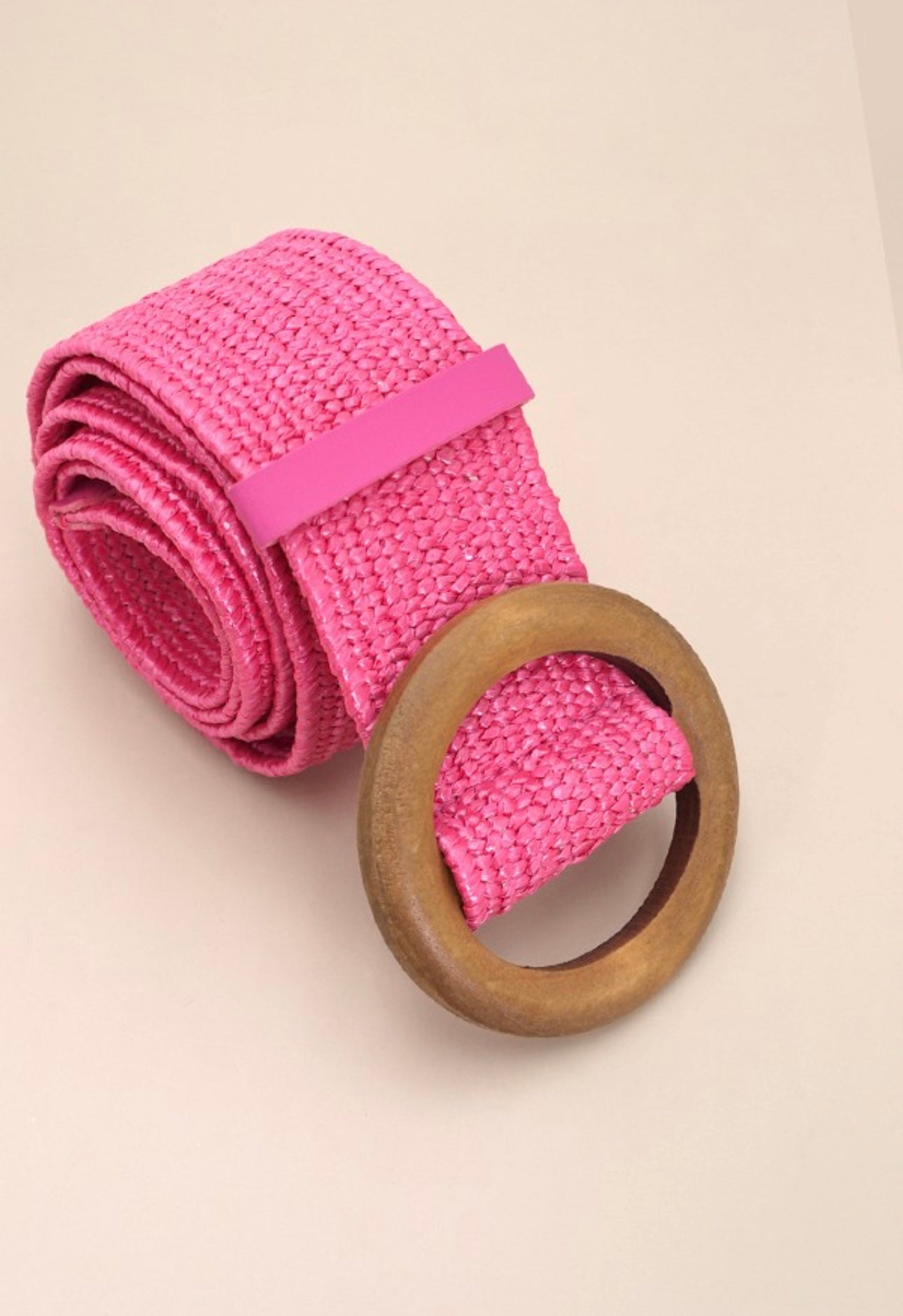 WOODEN BUCKLE STRETCH BELT