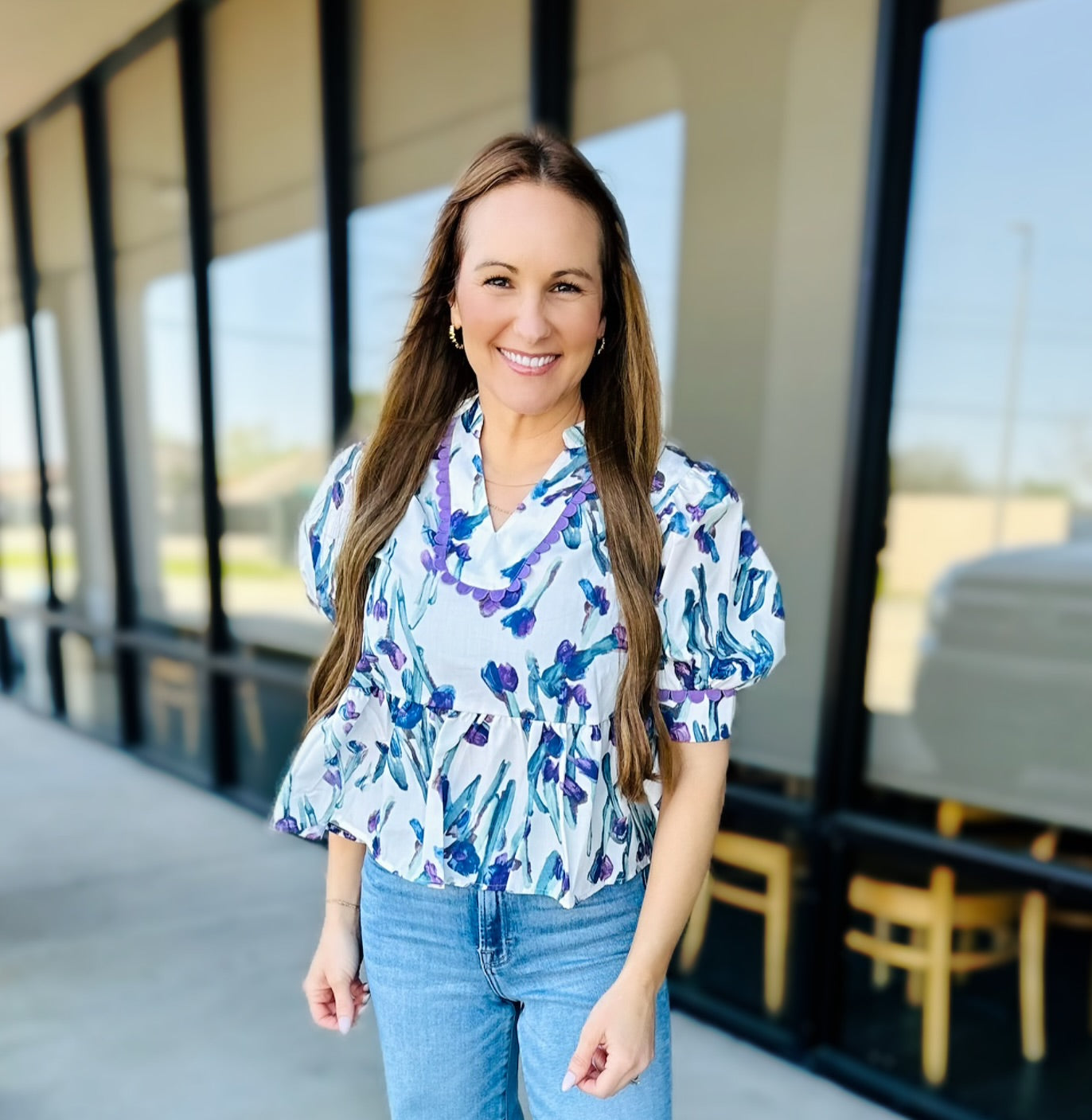 PURPLE PEPLUM TOP 826