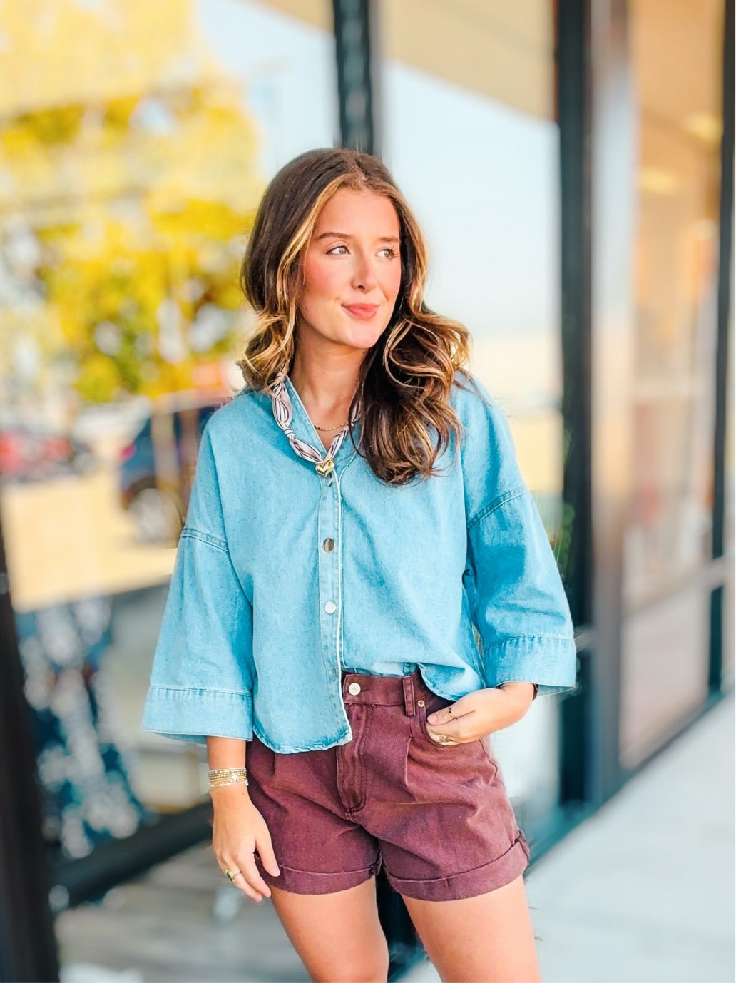 HARPER DENIM TOP