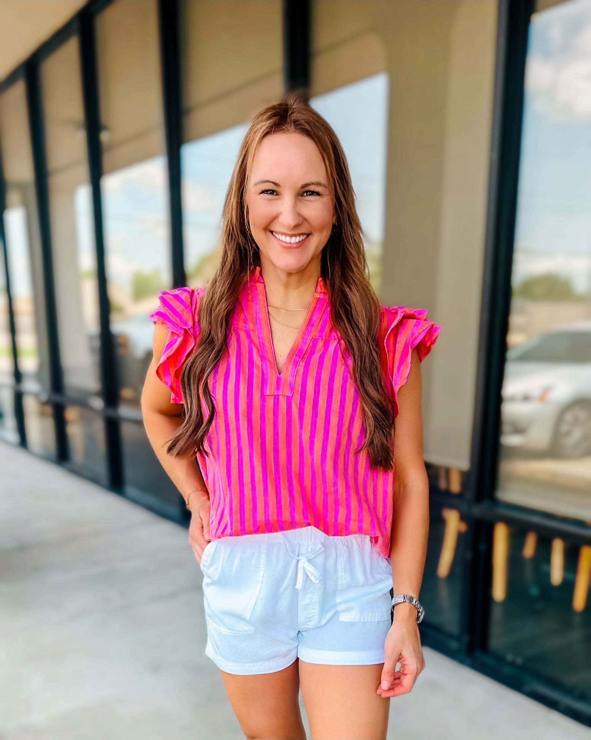 SUNSET STRIPE TOP