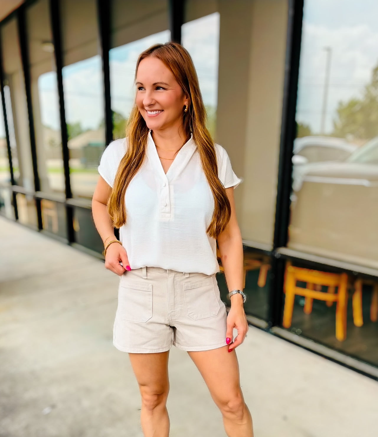 SEA SALT DENIM SHORTS