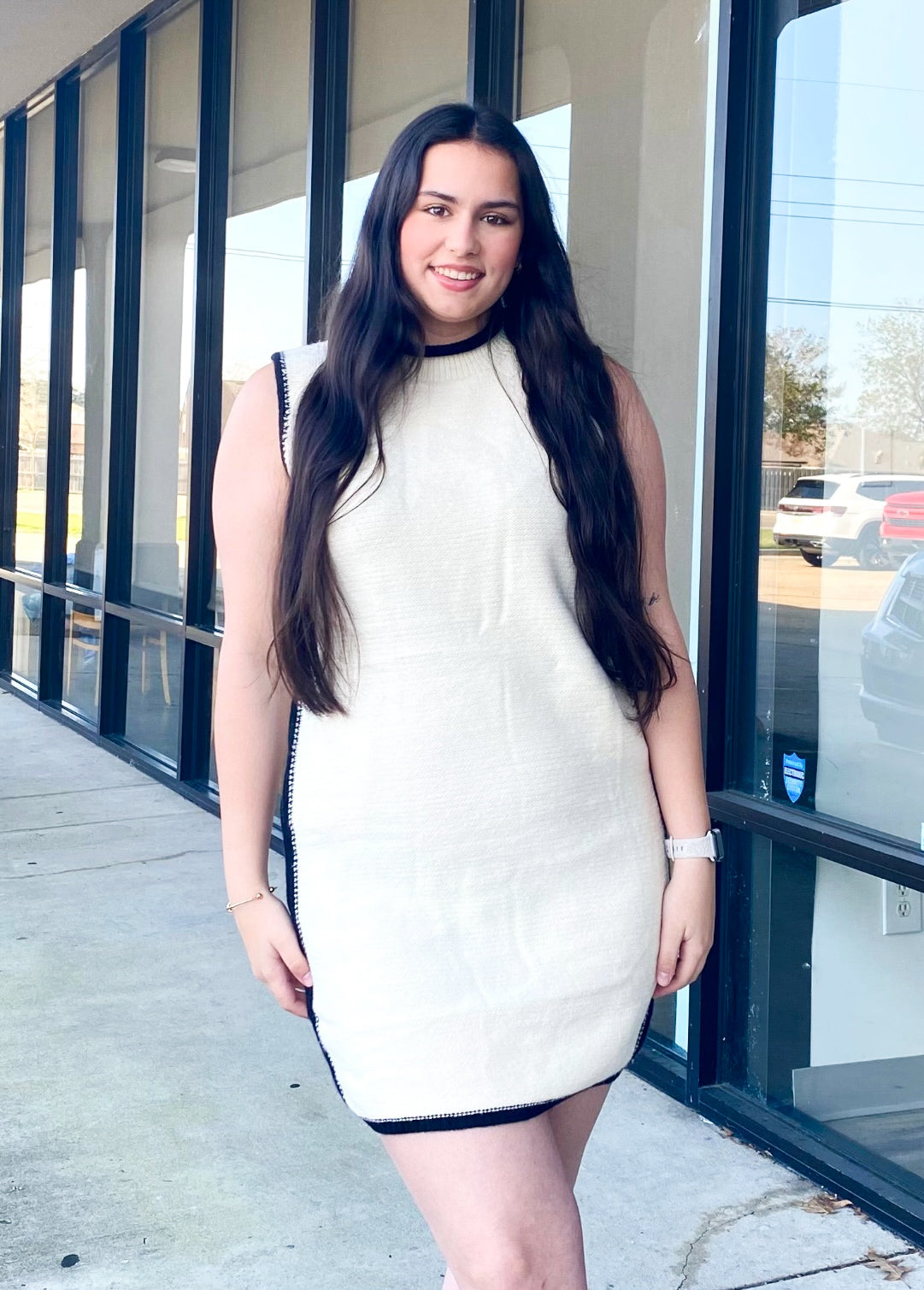 SLEEVELESS SWEATER DRESS 7267