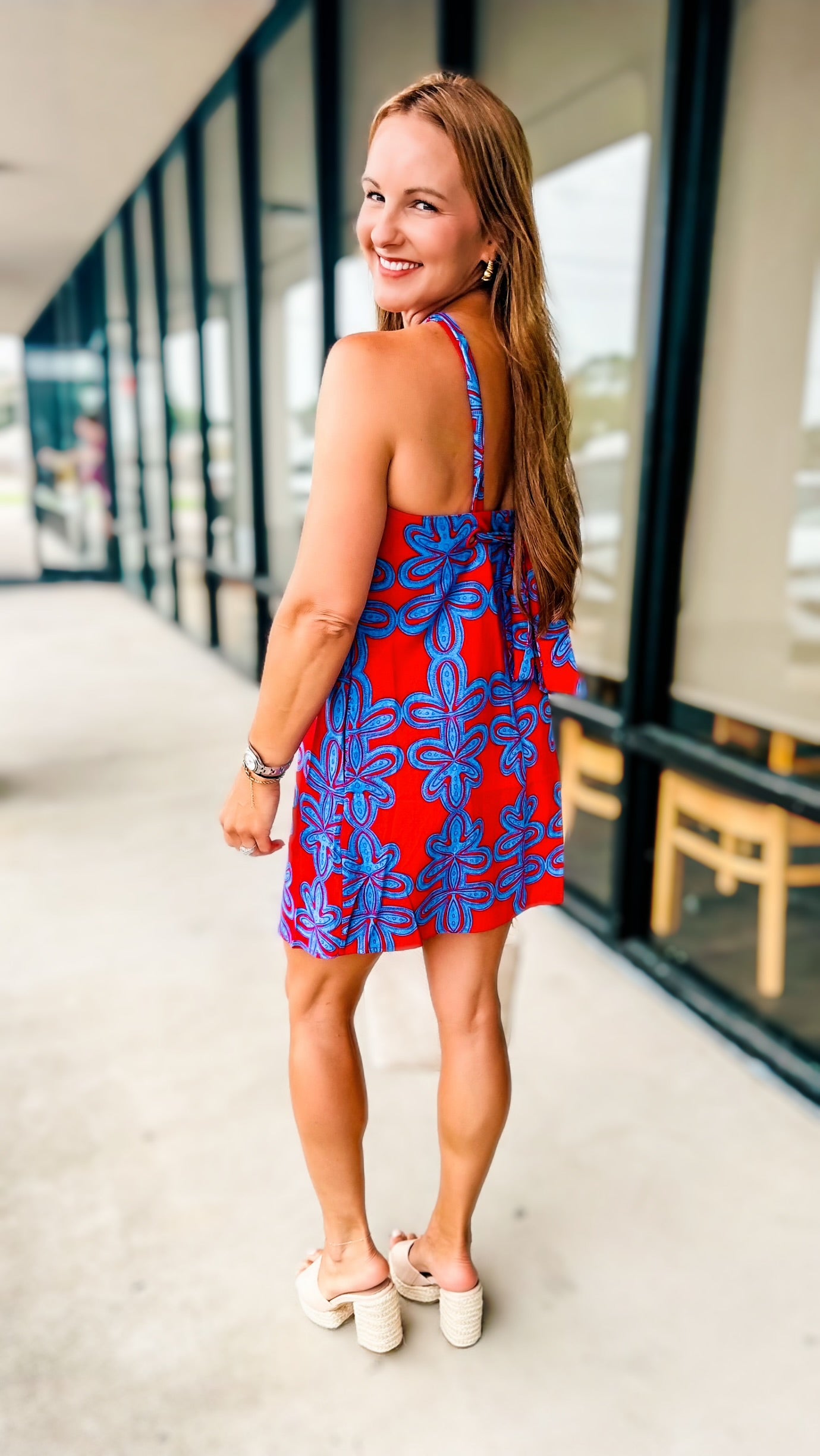 RORY FLORAL HALTER DRESS