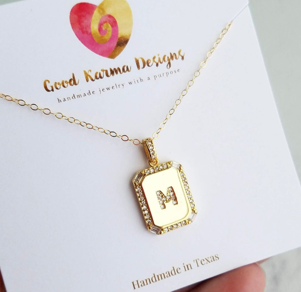GOLD FILLED INITIAL NECKLACE
