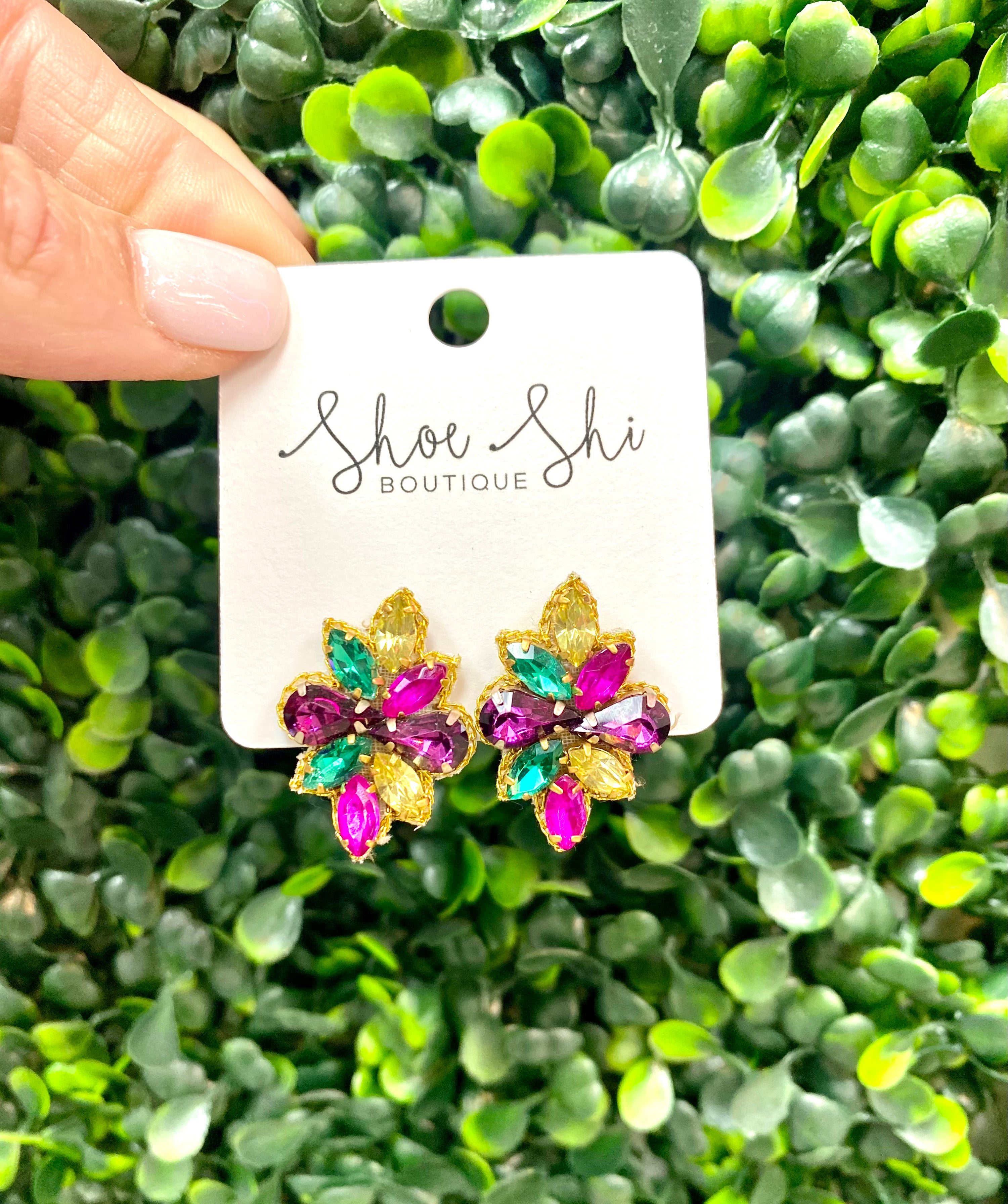 LL CLUSTER STONE EARRING